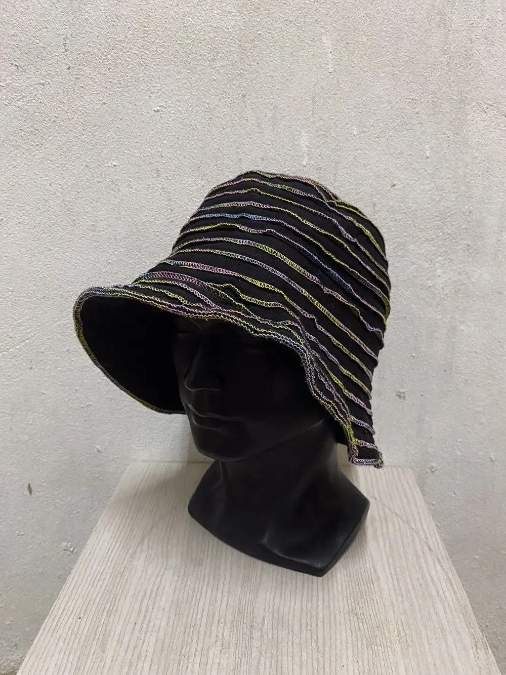 Vintage Japanese Brand Stripe Design Bucket Hat Size ONE SIZE - 2 Thumbnail