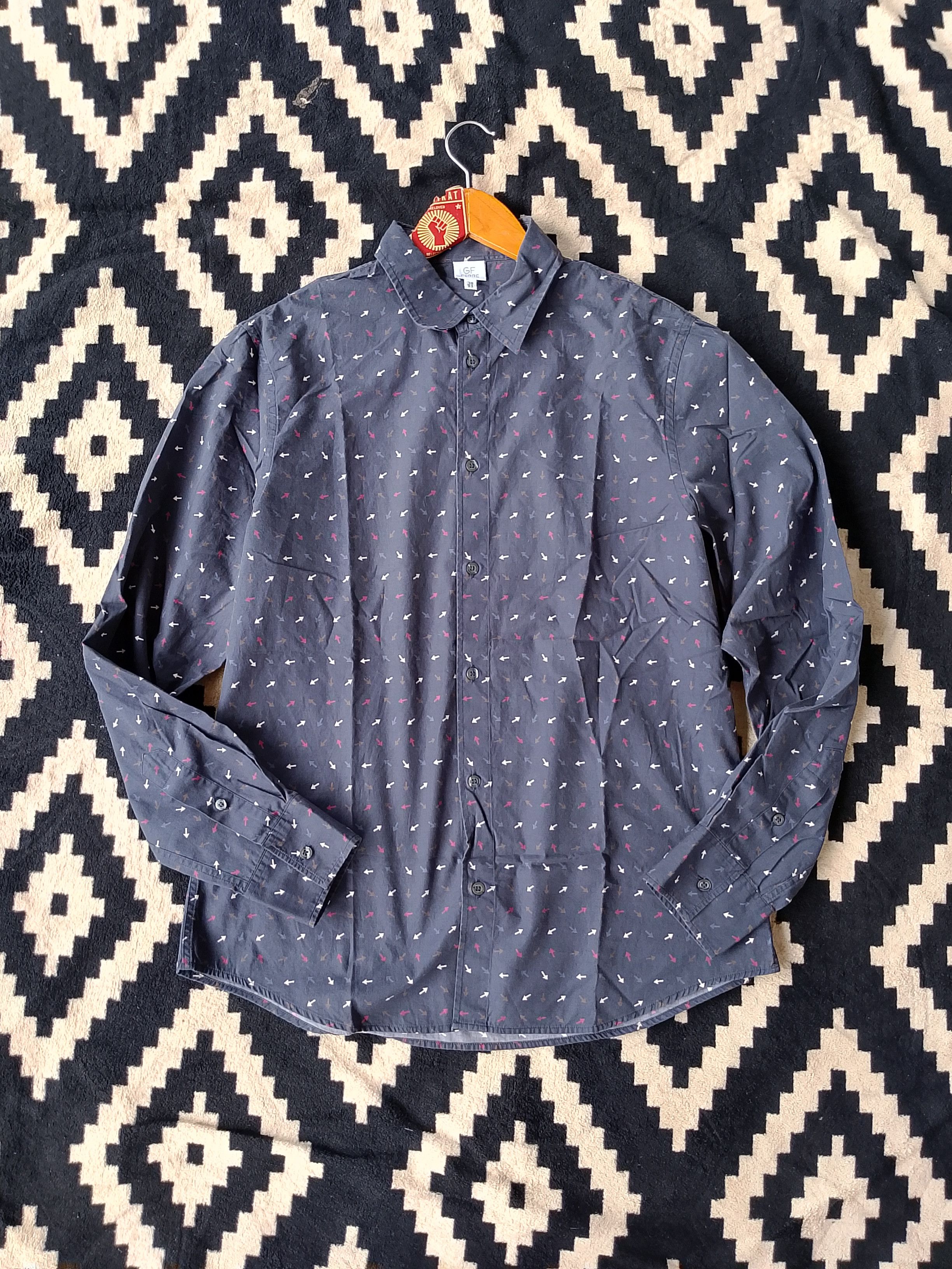 GF Ferre GF Ferré Ittierre Monogram Shirt Pale Sand & Tailored Shadow Size US M / EU 48-50 / 2 - 3 Thumbnail