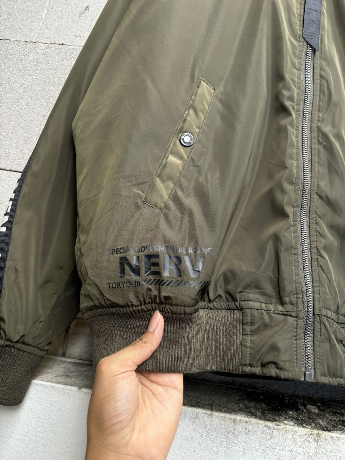 Anime Alpha Industries NERV Evangelion Bomber Jacket TOKYO ANIME Size US L / EU 52-54 / 3 - 3 Thumbnail