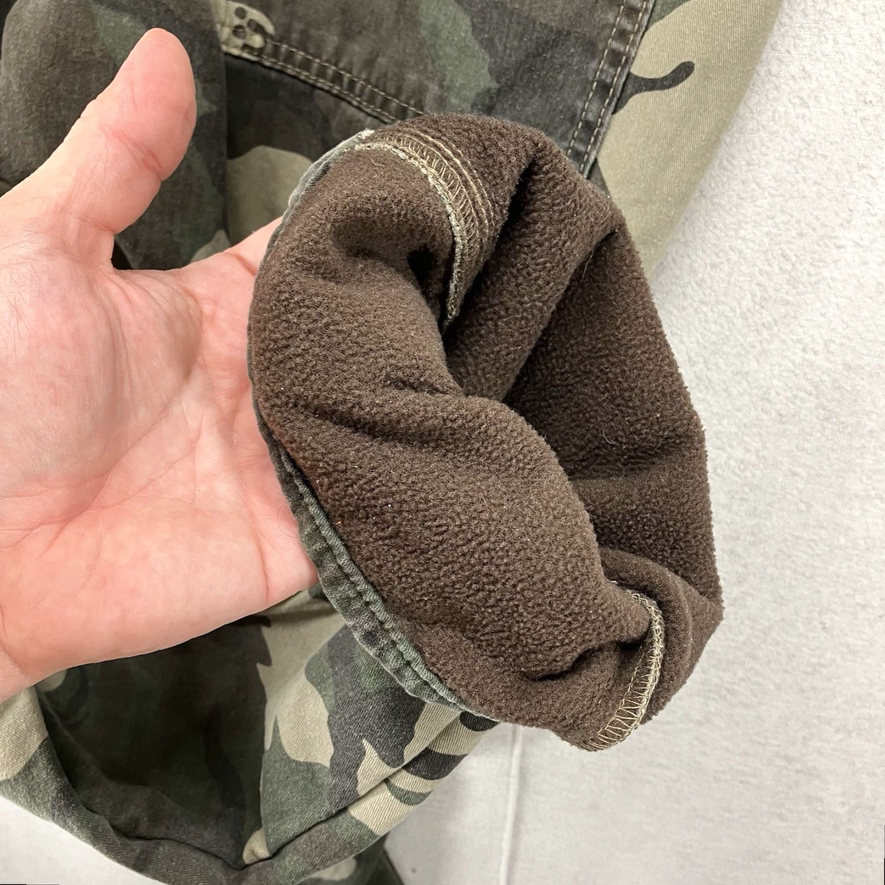 Wrangler VINTAGE Wrangler Cargo Pants Men's 32x28 Relaxed Fit Fleece Lined Camouflage Military Hunting Size US 32 / EU 48 - 5 Thumbnail