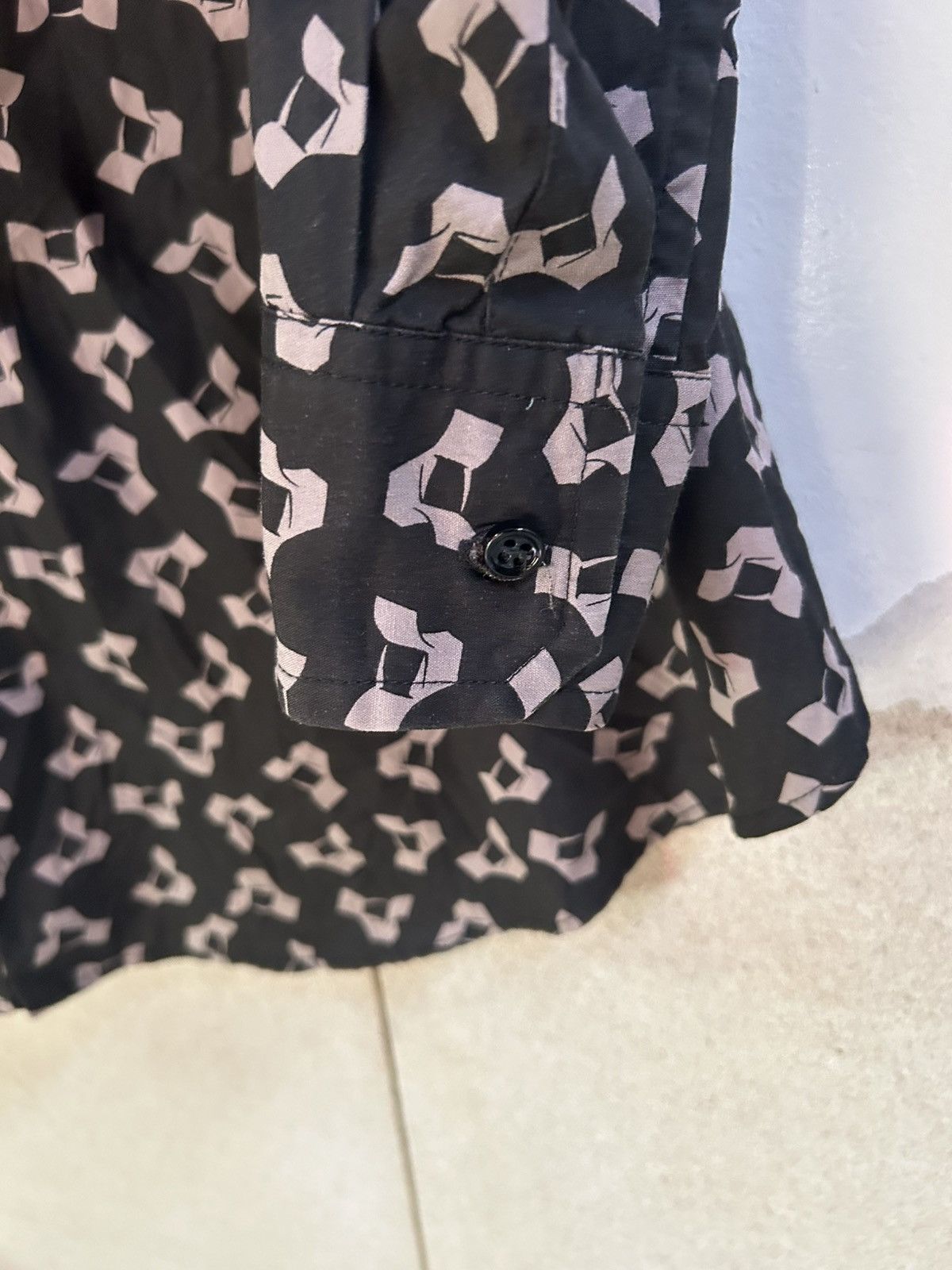 Lad Musician Archive FW2007 Geometric Print Button Up Shirt Size US S / EU 44-46 / 1 - 17 Thumbnail
