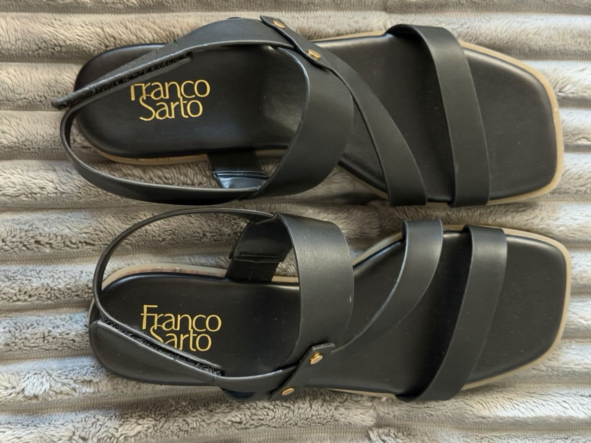 Franco Sarto Women black sandals Size US 9 / IT 39 - 3 Thumbnail