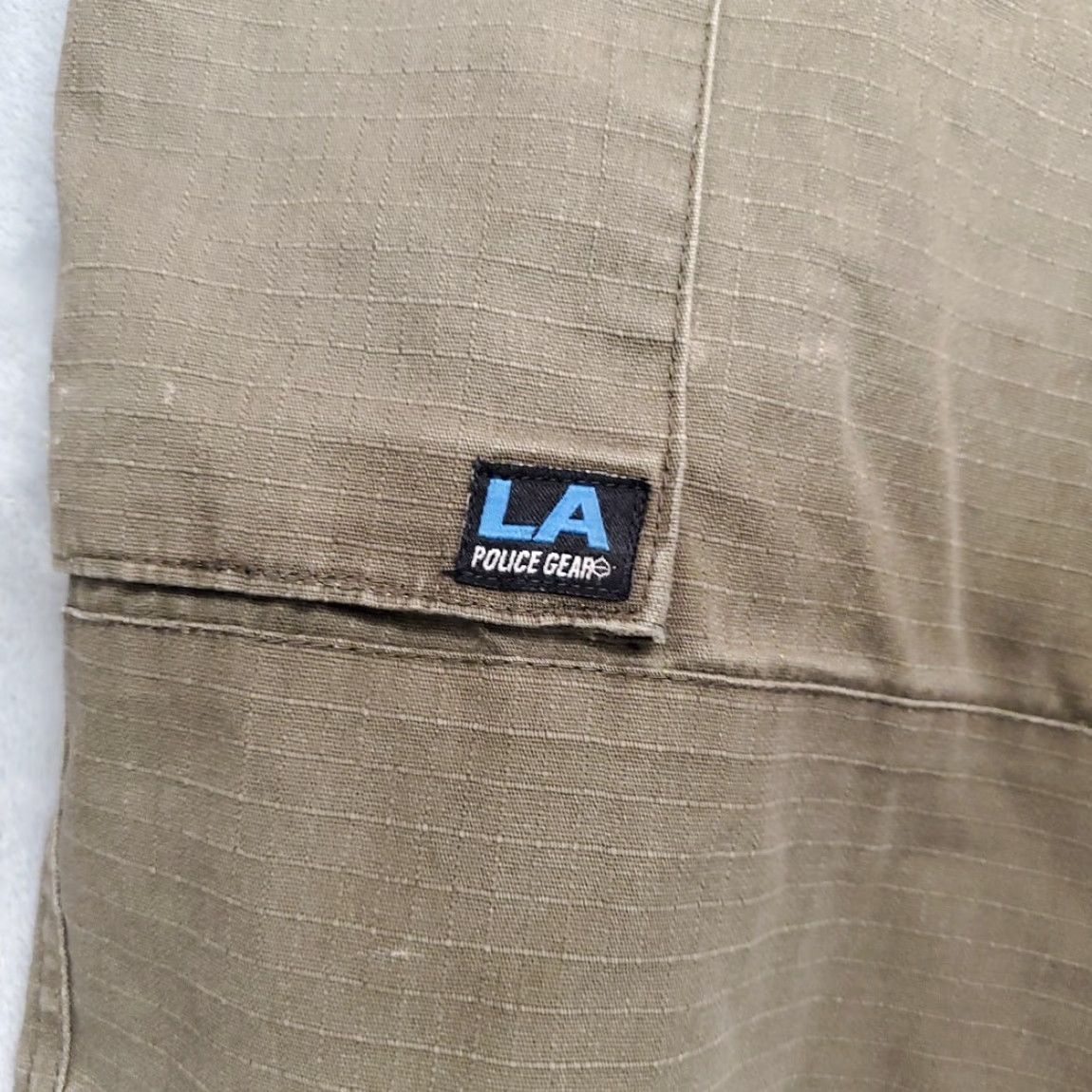 Vintage LA Police Gear Pants Mens 42x31 Green Tactical Ripstop Flat Front Chino Outdoor Shirt? Size US 42 / EU 58 - 5 Thumbnail