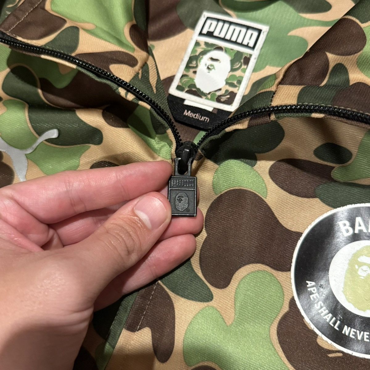 Bape × Puma Bape x Puma ABC Camo Training Zip Up Jacket Bathing Ape F.C. Size US M / EU 48-50 / 2 - 9 Thumbnail