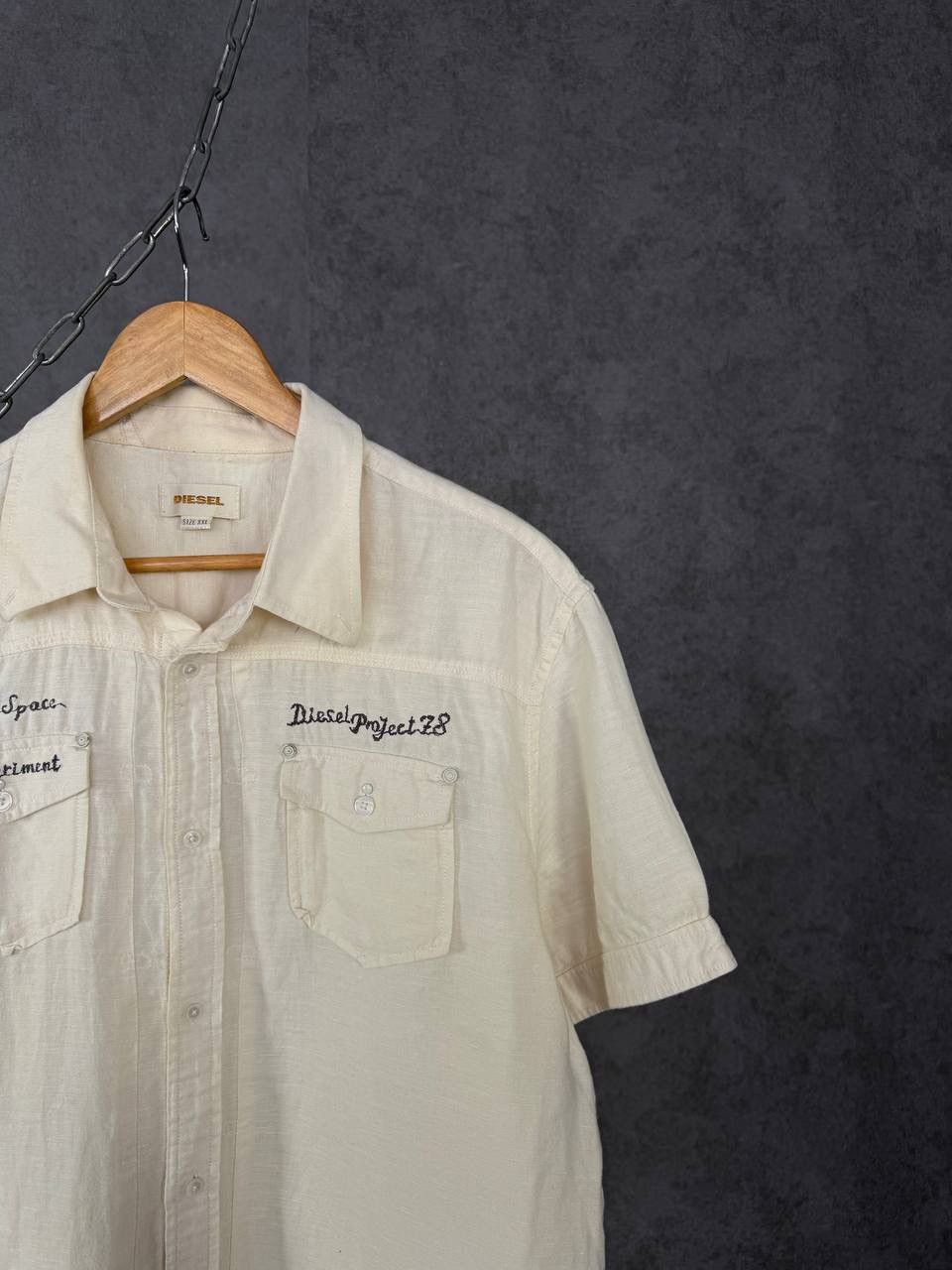 Diesel Diesel designer linen shirt Size US XXL / EU 58 / 5 - 2 Thumbnail