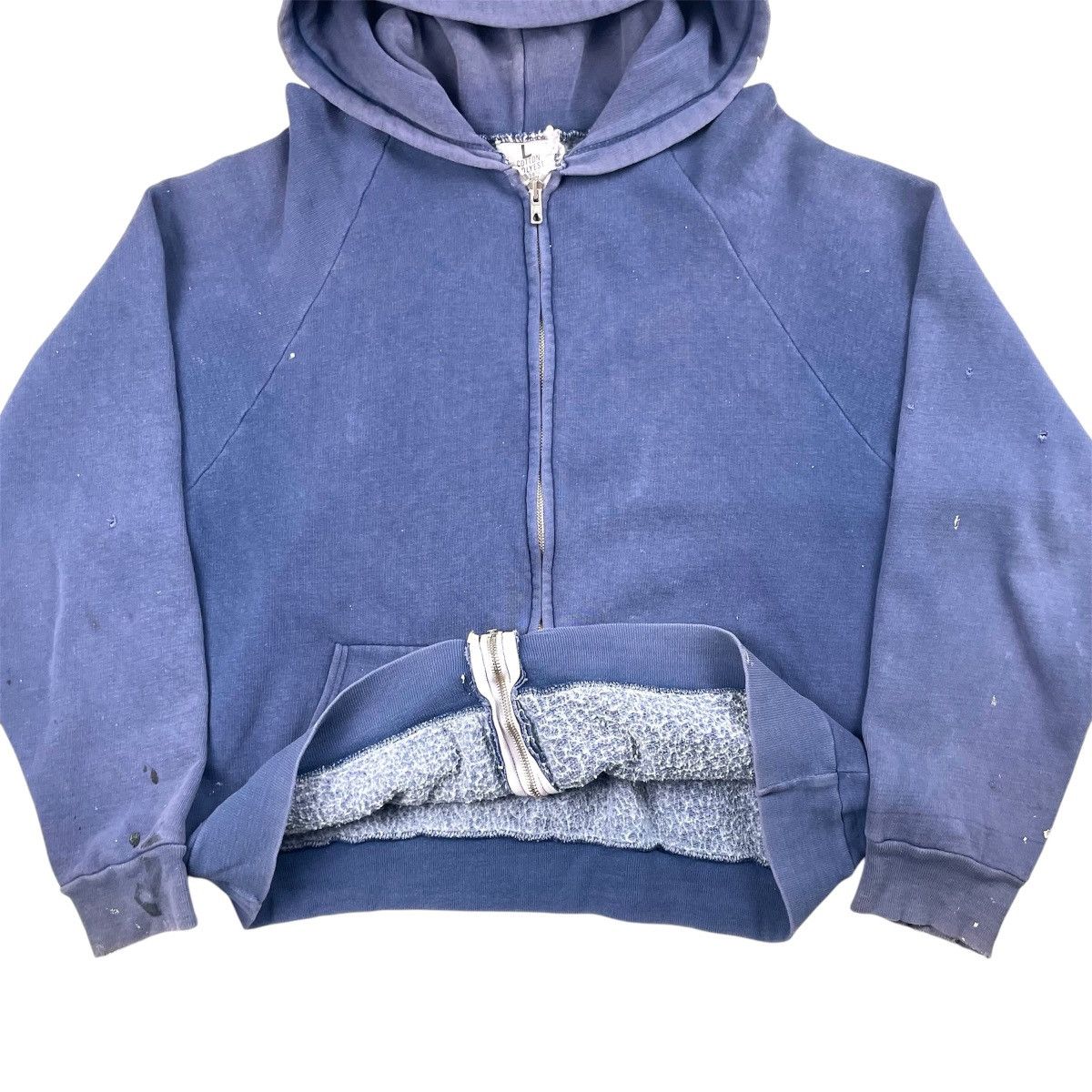 Vintage VINTAGE THRASHED FADED GERMAN ZIP HOODIE Size US L / EU 52-54 / 3 - 6 Thumbnail