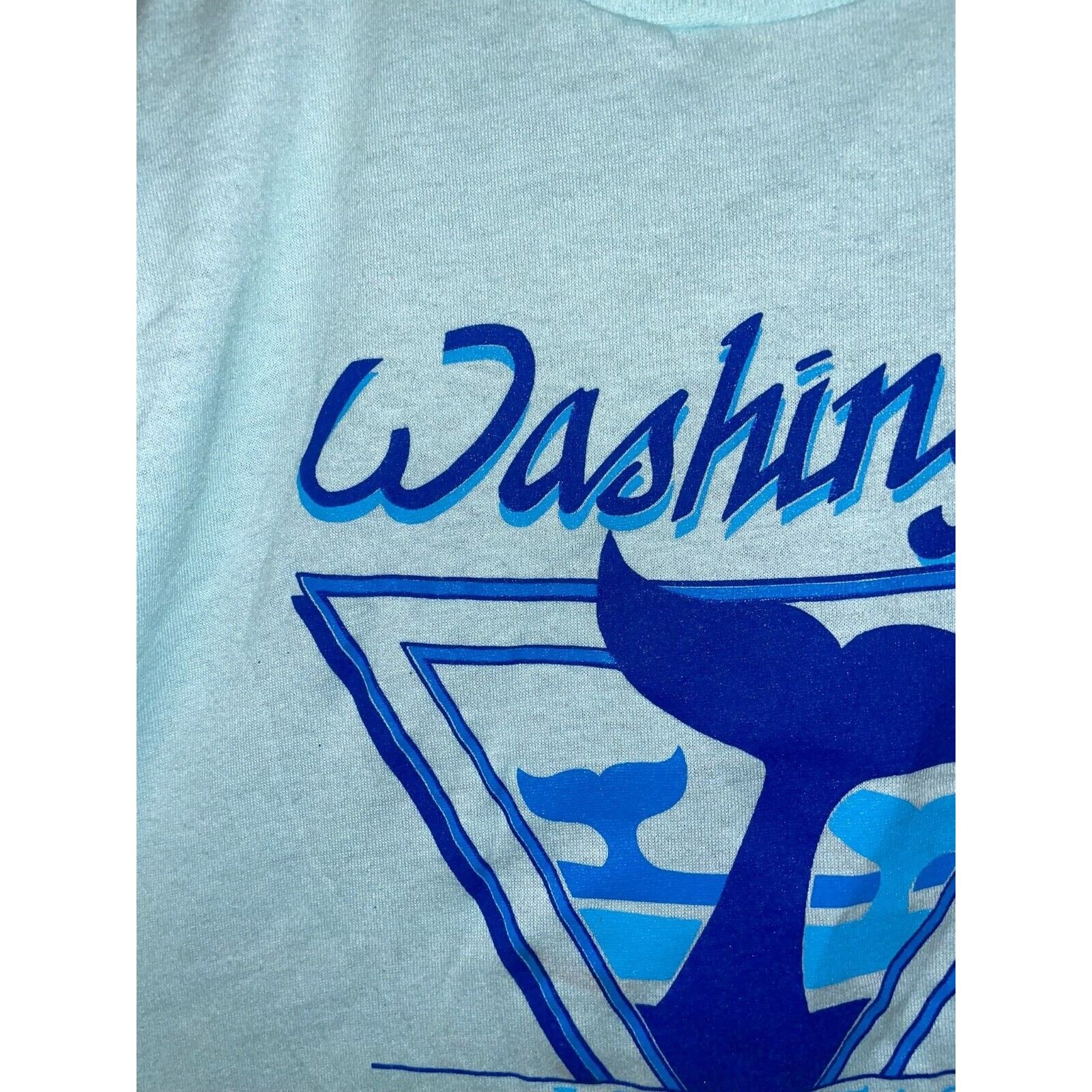 Jerzees Vintage Long Beach Shirt Washington Whale Tail Tee 90s VTG L Size US L / EU 52-54 / 3 - 2 Thumbnail