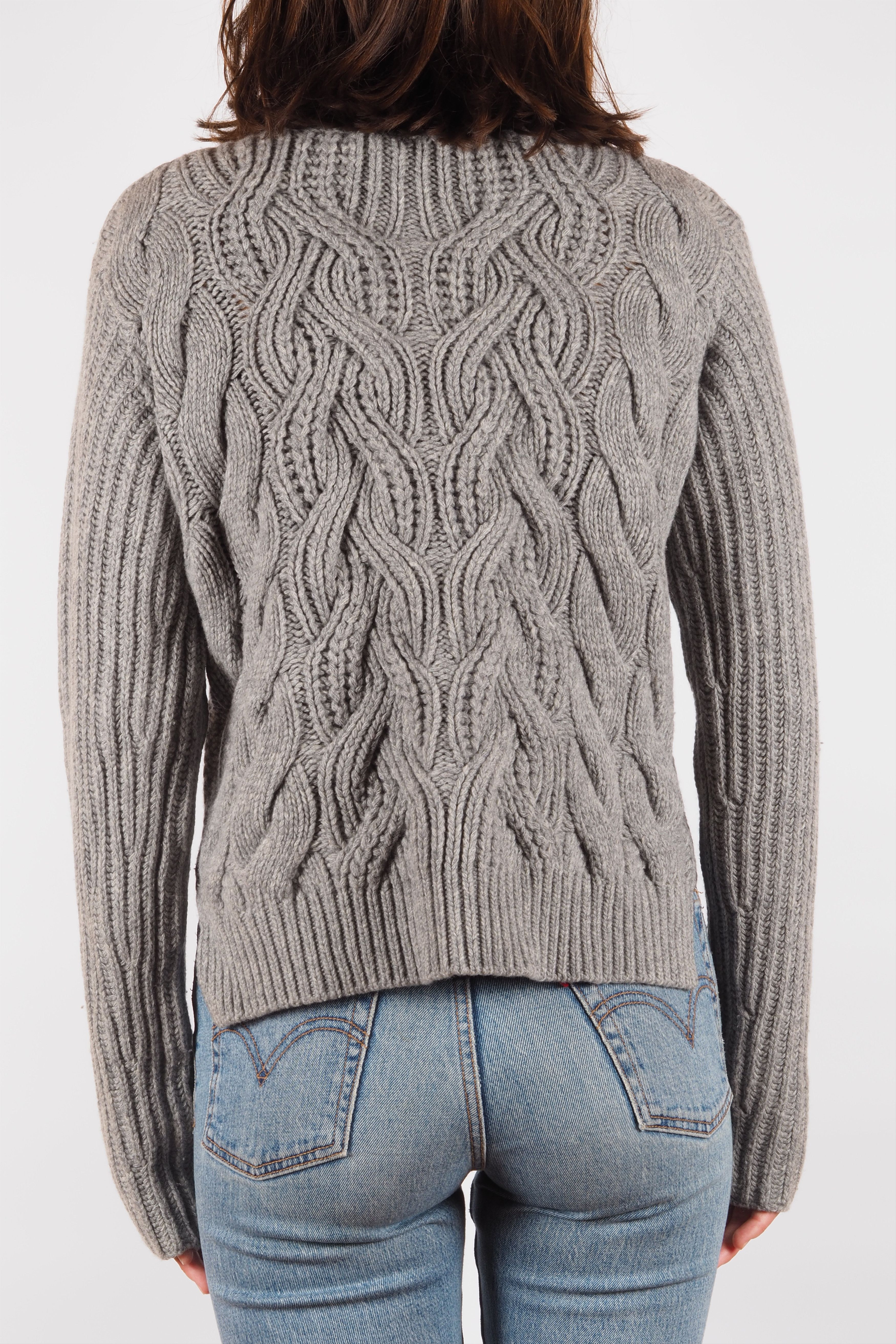 Helmut Lang Helmut Lang Vintage Cable Knit Wool Sweater Gray Size XS / US 0-2 / IT 36-38 - 3 Thumbnail