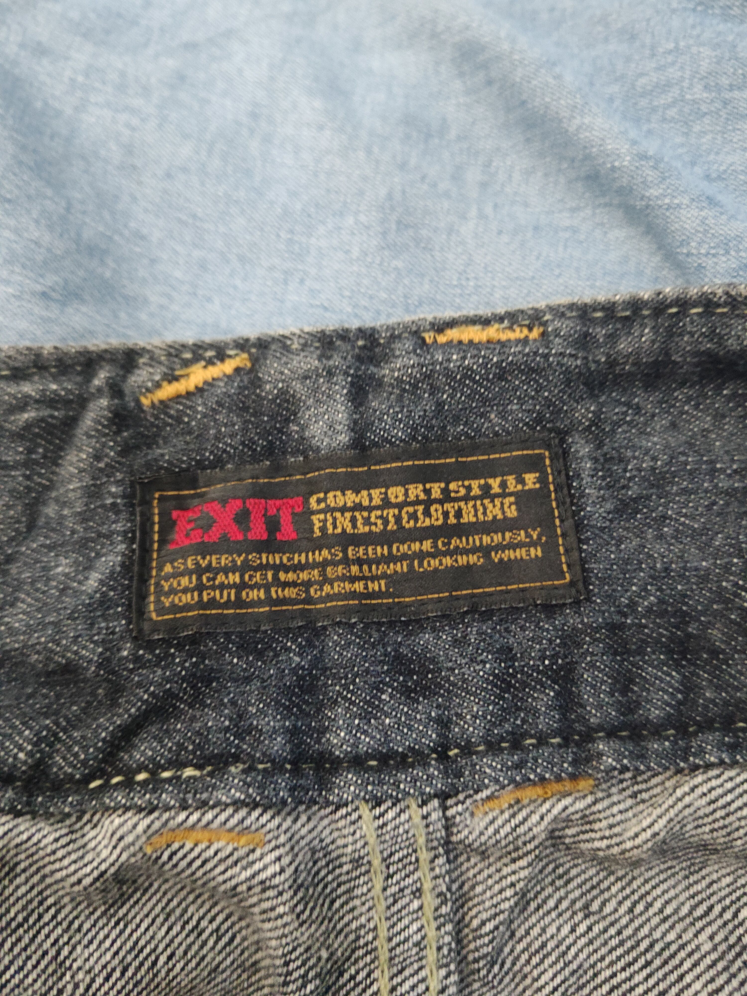 Japanese Brand Exit buckle back Distressed Ripped denim punk Jeans #W1991 Size 29" - 15 Thumbnail