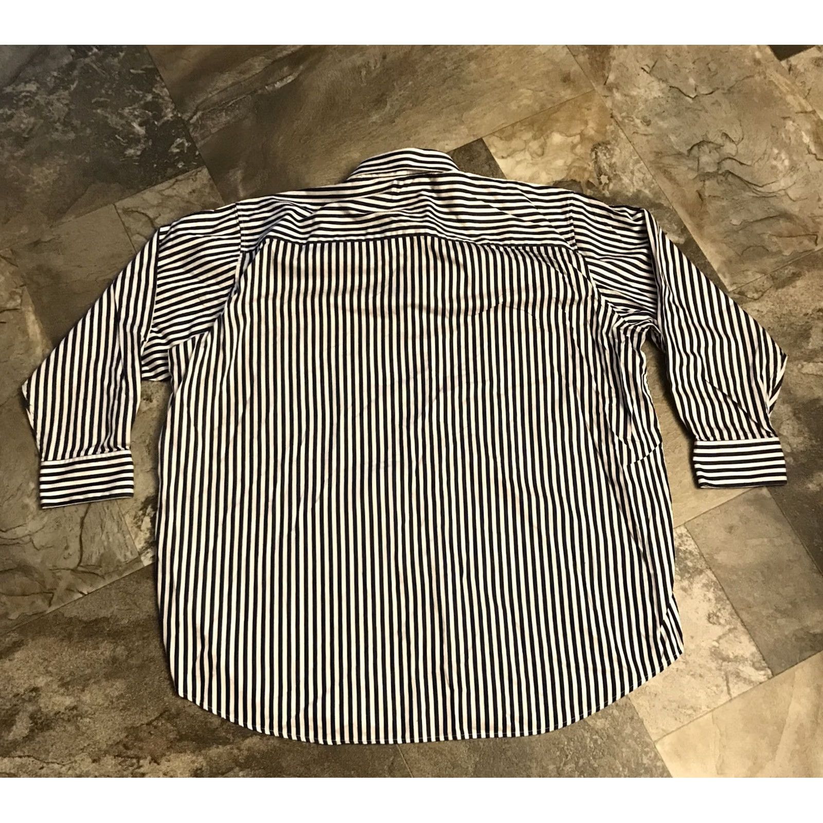 Robert Graham Robert Graham Stripe Button L/S Embroidered Cuff Men’s Sz 4XL blue white 1289 Size US XXL / EU 58 / 5 - 2 Thumbnail