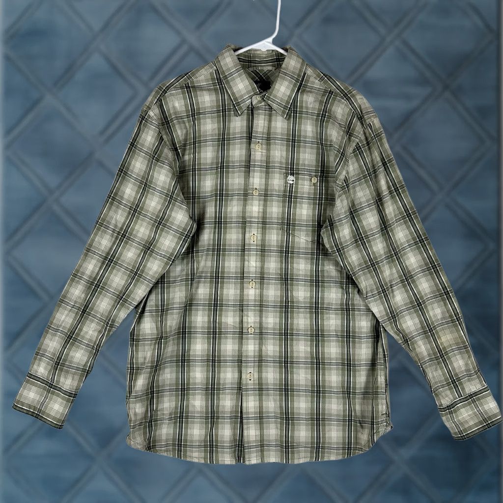 Timberland Timberland Button-Up Shirt Mens M Green Plaid Long Sleeve Casual Top Size US M / EU 48-50 / 2 - 1 Thumbnail