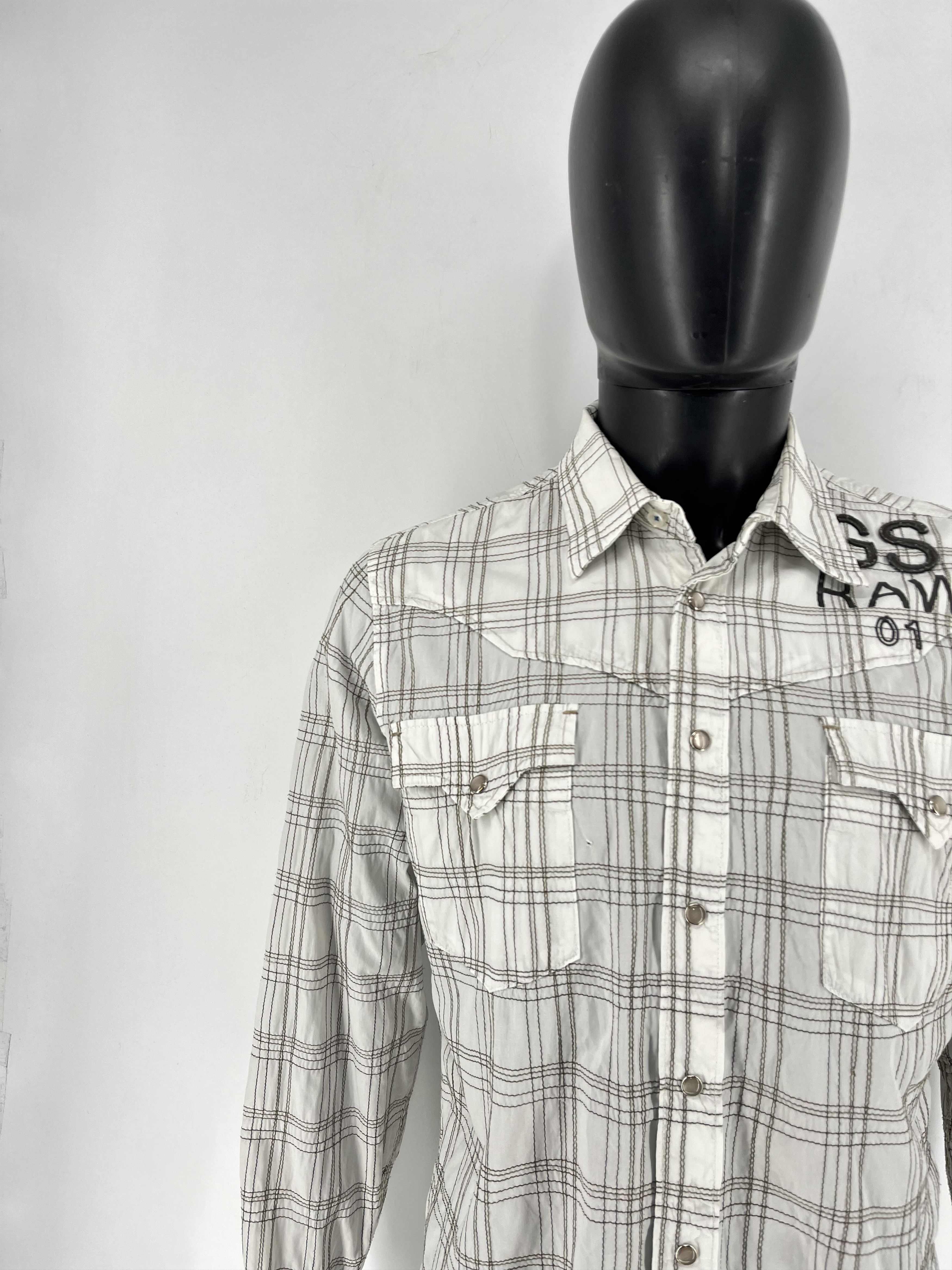 G-Star Vintage Y2K G Star Raw Men’s Plaid Shirt With Big Logo Size US XL / EU 56 / 4 - 7 Thumbnail