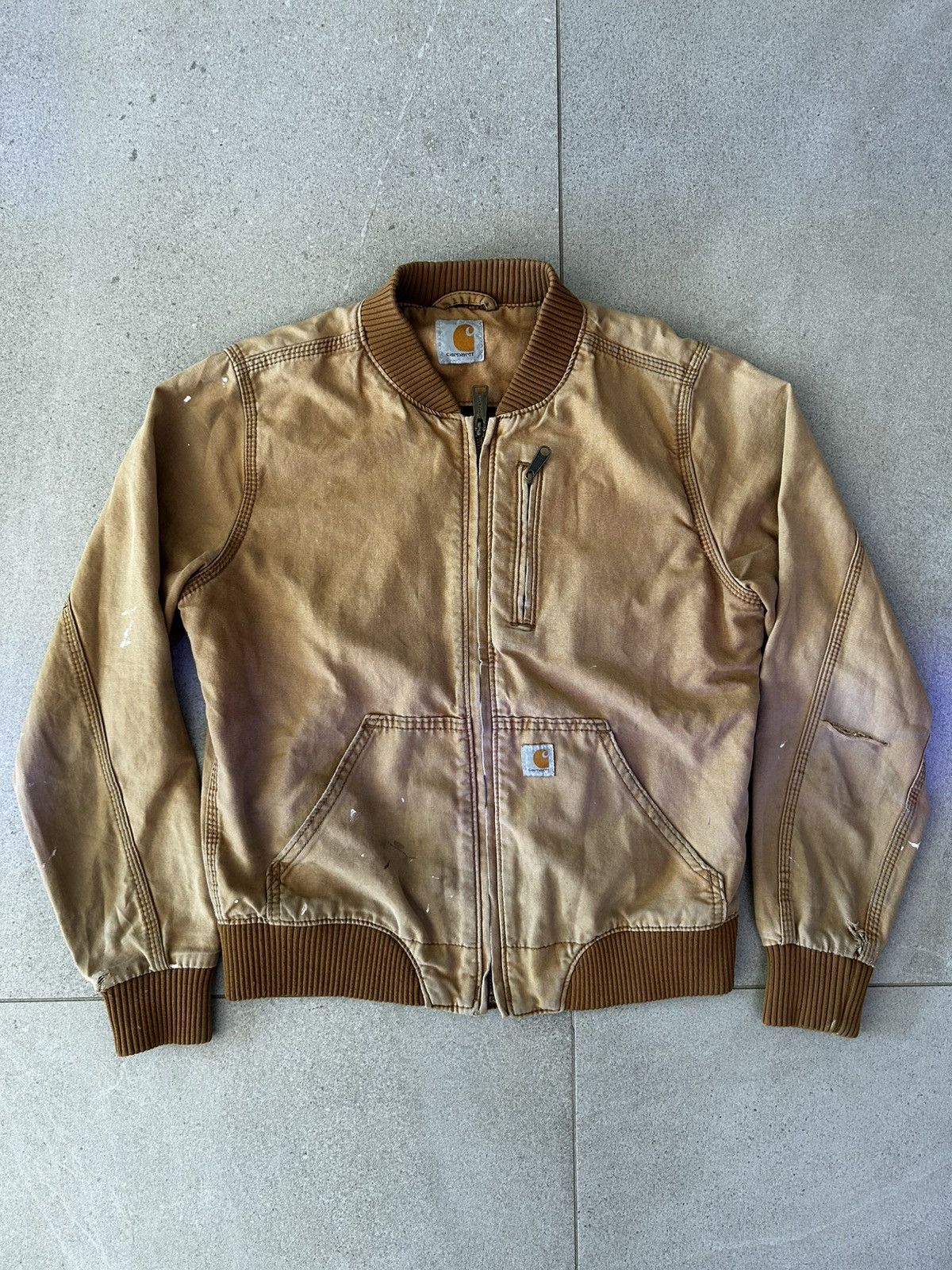 Carhartt Detroit Style Jacket (Women’s M) Faded Distressed Workwear Size M / US 6-8 / IT 42-44 - 1 Thumbnail