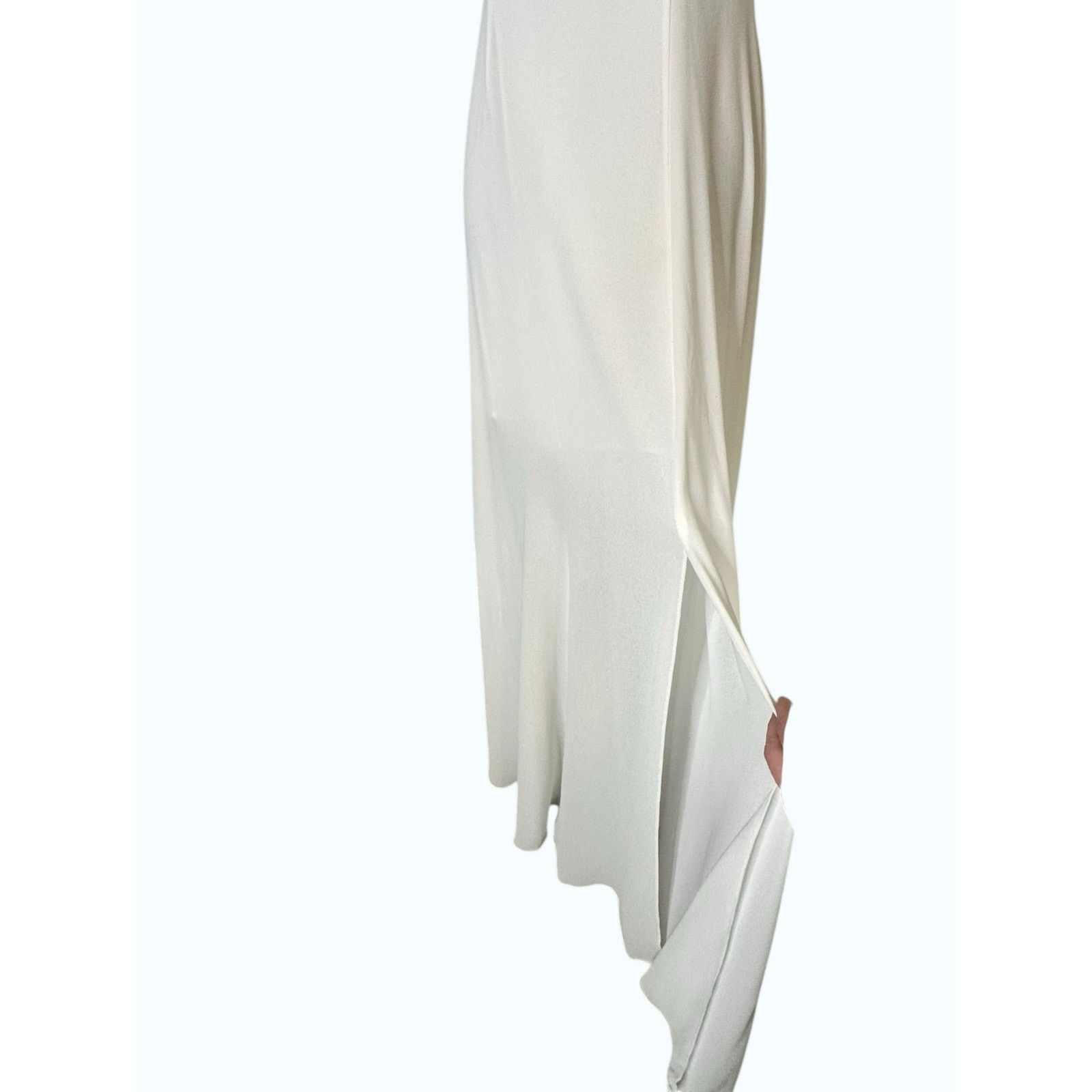 GB GB white neck embellished detail long wedding dress size S Size S / US 4 / IT 40 - 10 Thumbnail