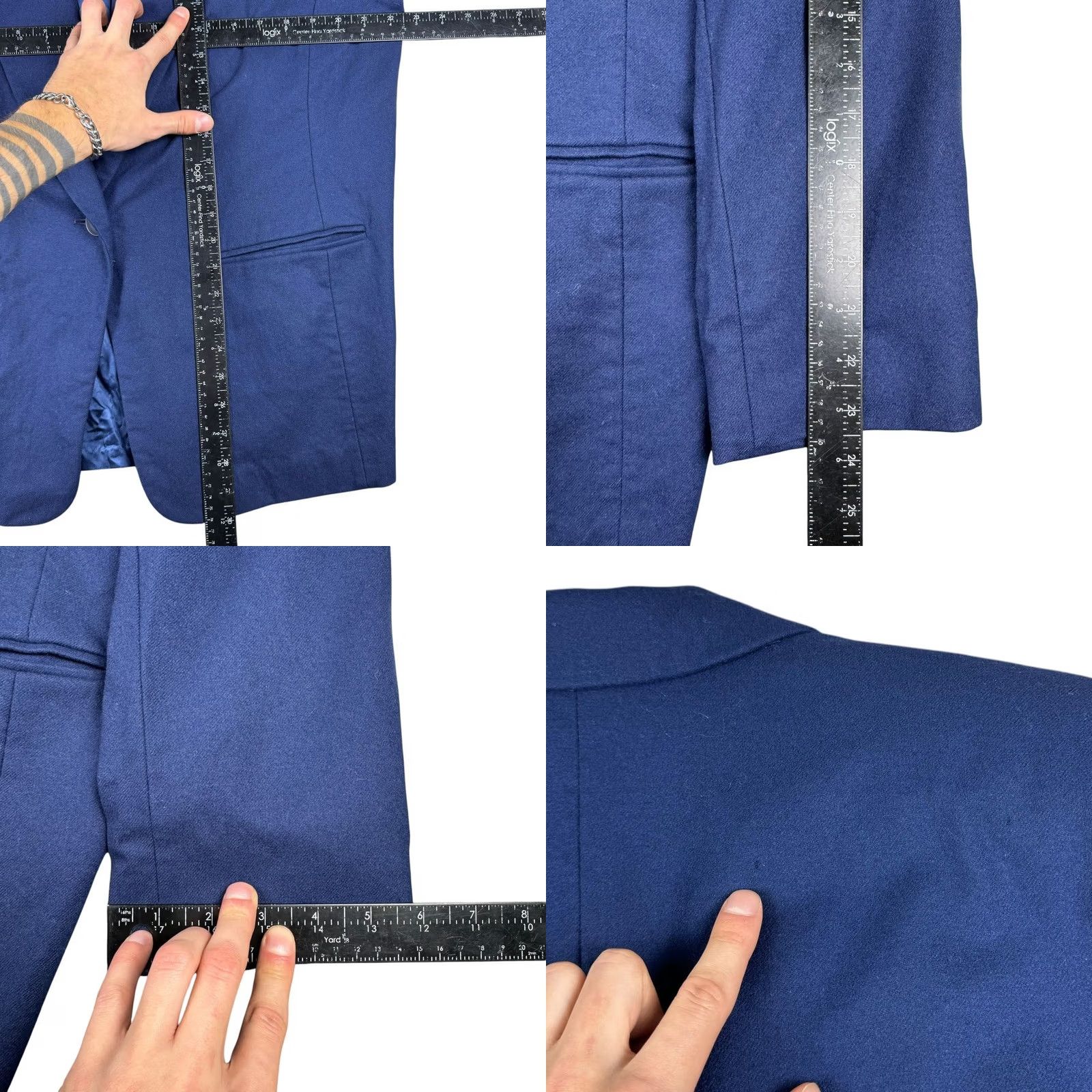 Pendleton VINTAGE Pendleton Blazer Women's 16W 100% Wool Blue Preppy Business Casual Jacket - 90s 80s Womens Size XXL / US 16-18 / IT 52-54 - 8 Thumbnail