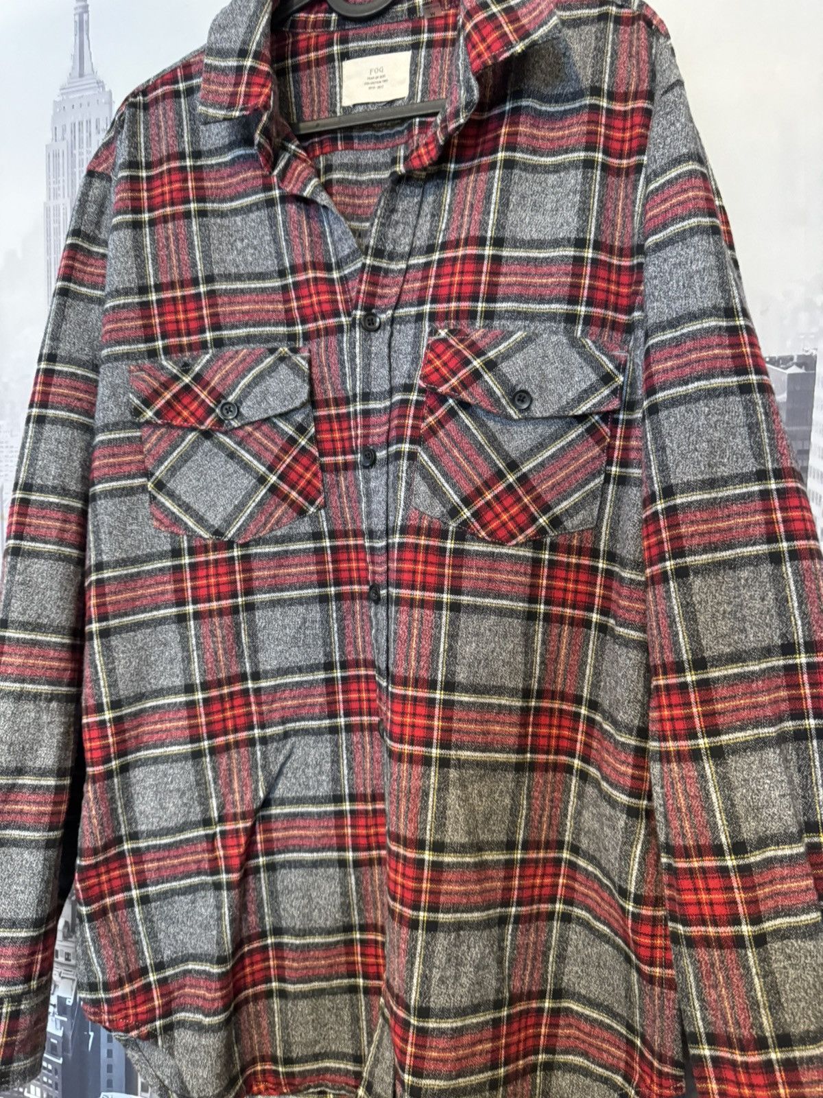 Fear of God 🔥FOG Fear of God Collection Two Flannel Grey SZ Med 16-17’ Size US M / EU 48-50 / 2 - 2 Thumbnail
