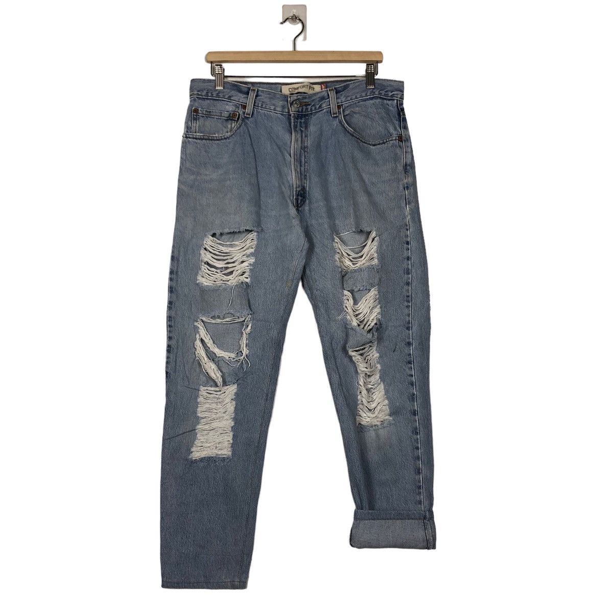 Levi's 🔥90’s True Vintage Distressed Denim Jeans Levi’s Size US 34 / EU 50 - 10 Thumbnail