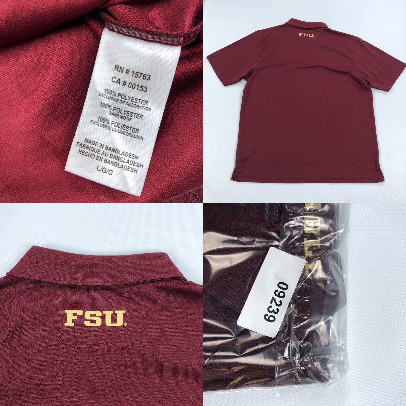 Champion Champion FSU Seminoles Polo Shirt Men L Red White Embroidered Sports Golf Tennis Casual Activewear Summer Comfort Size US L / EU 52-54 / 3 - 8 Thumbnail