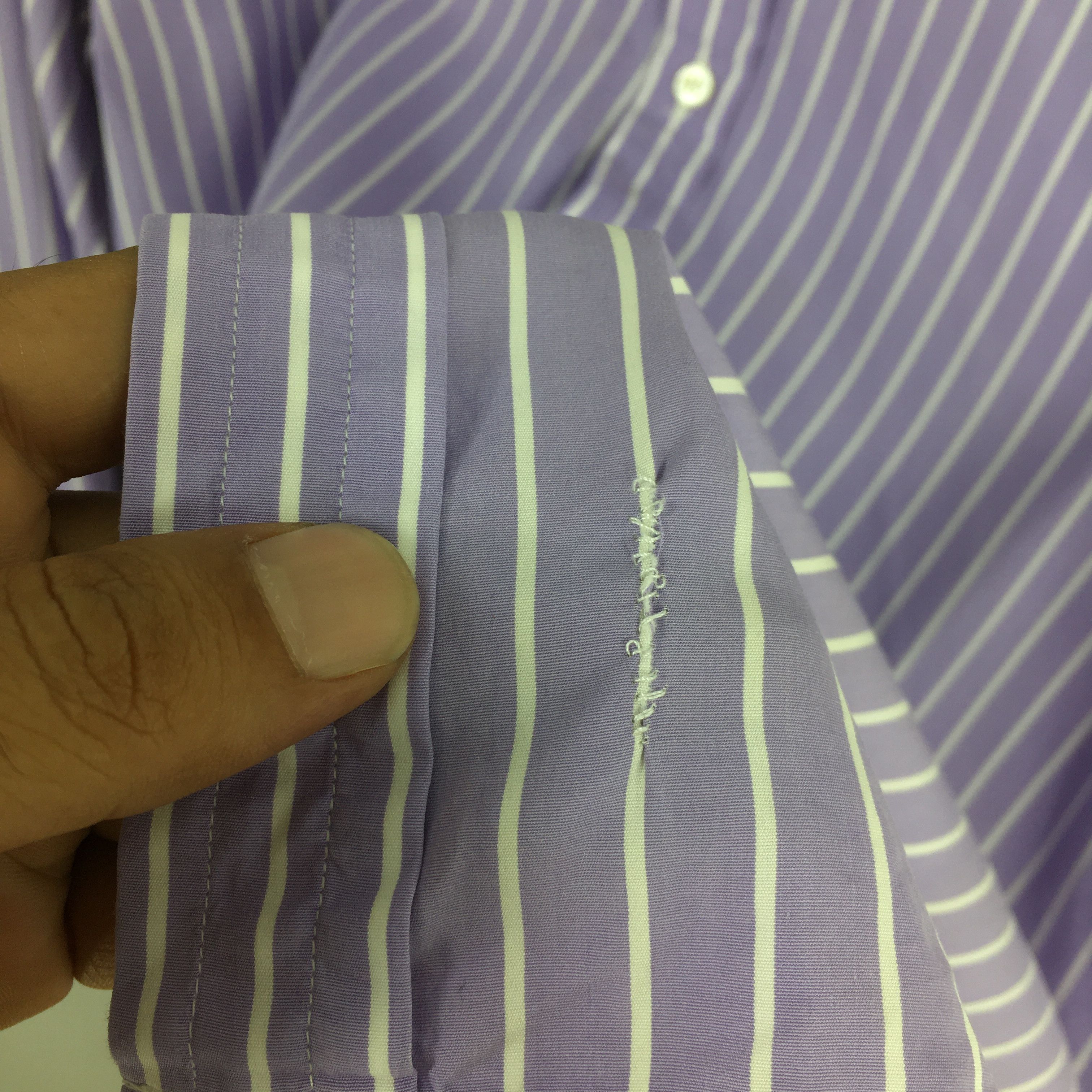 Polo Ralph Lauren Polo Ralph Lauren Purple Label Vertical Striped Shirt Size US XL / EU 56 / 4 - 9 Thumbnail