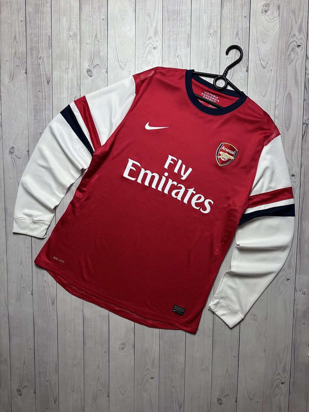 image of Vintage Nike Arsenal Soccer Jersey Game Long Sleeve Size XL in Red, Men's