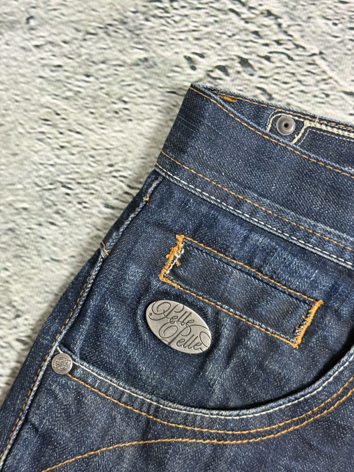 Pelle Pelle Pelle Pelle vintage navy blue jeans Y2K baggy denim big logo Size US 32 / EU 48 - 6 Thumbnail