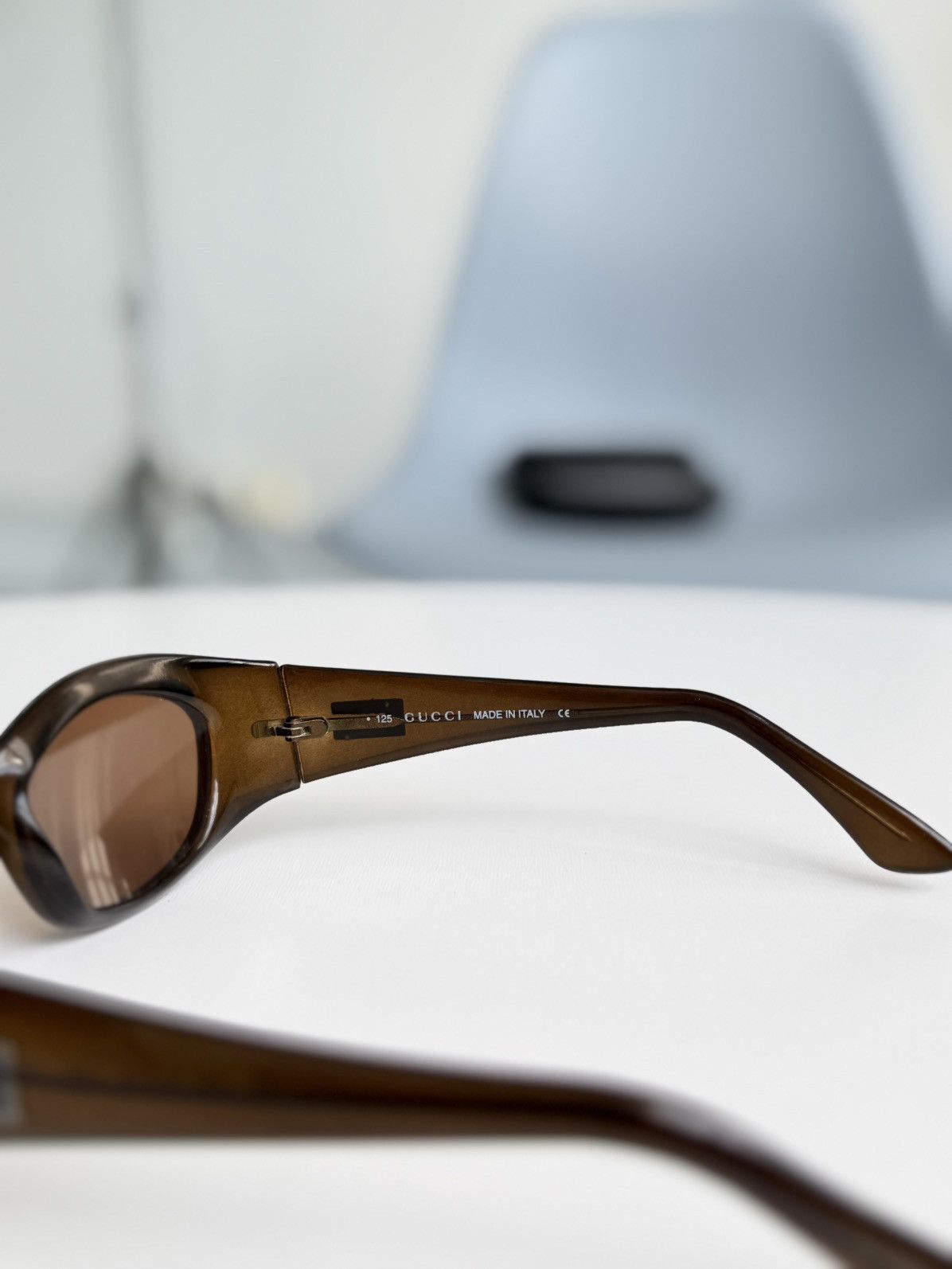 Gucci GUCCI By Tom Ford Sunglasses 2432 Wrap Shield Bella Hadid Size ONE SIZE - 8 Thumbnail