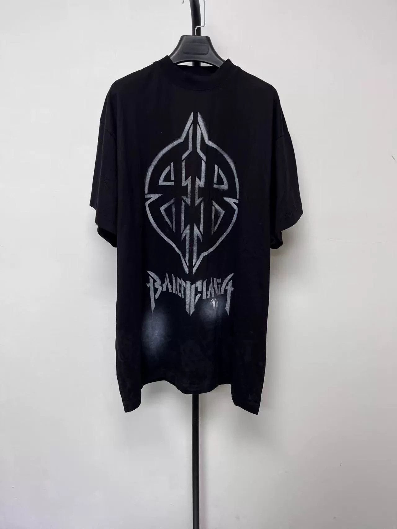 Balenciaga Balenciaga Men's Logo Print Crewneck T-Shirt Size US M / EU 48-50 / 2 - 1 Thumbnail