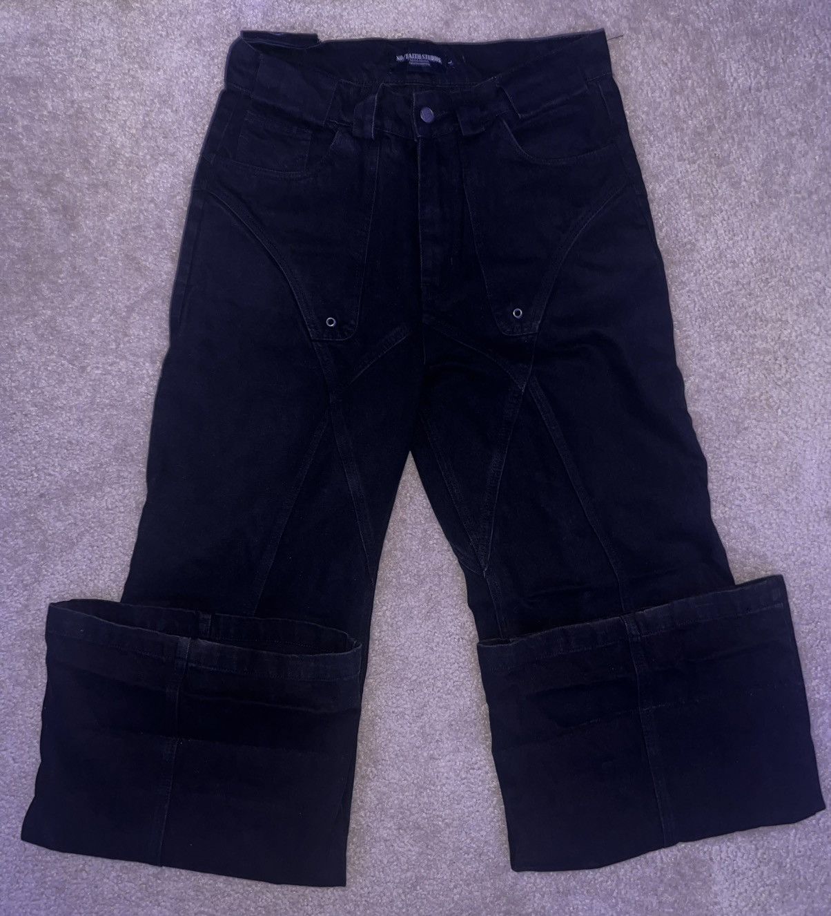 No Faith Studios Nofaithstudio sun faded dune baggy denim | Grailed