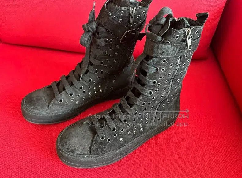 Ann Demeulemeester Ann Demeulemeester 41 Ann Demeulemeeste black leather panel Size US 8 / EU 41 - 5 Thumbnail