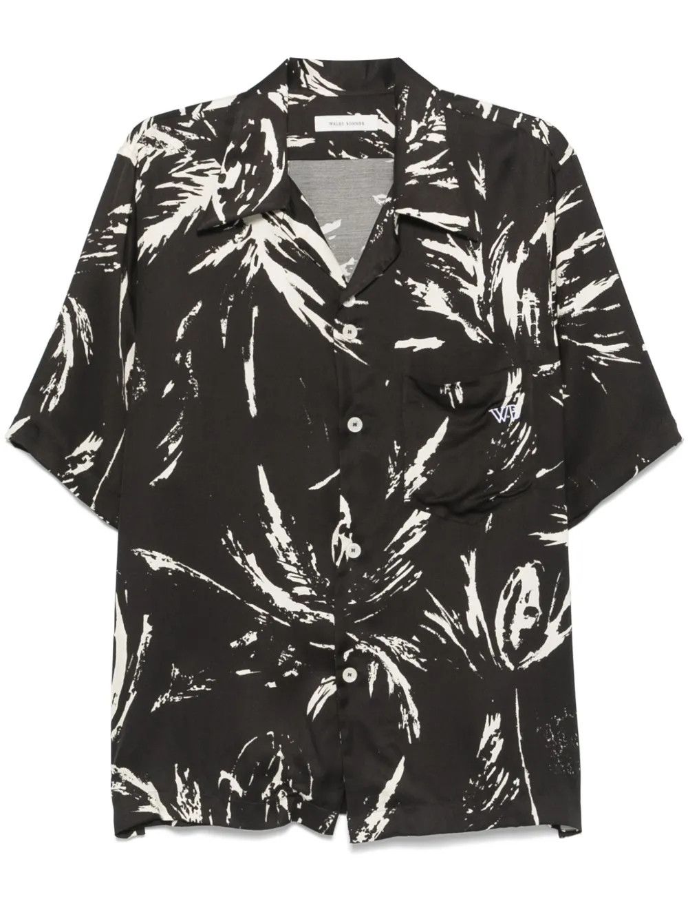 Wales Bonner o1h1sh10525 Highlife Bowling Shirt in Black Size US L / EU 52-54 / 3 - 1 Thumbnail
