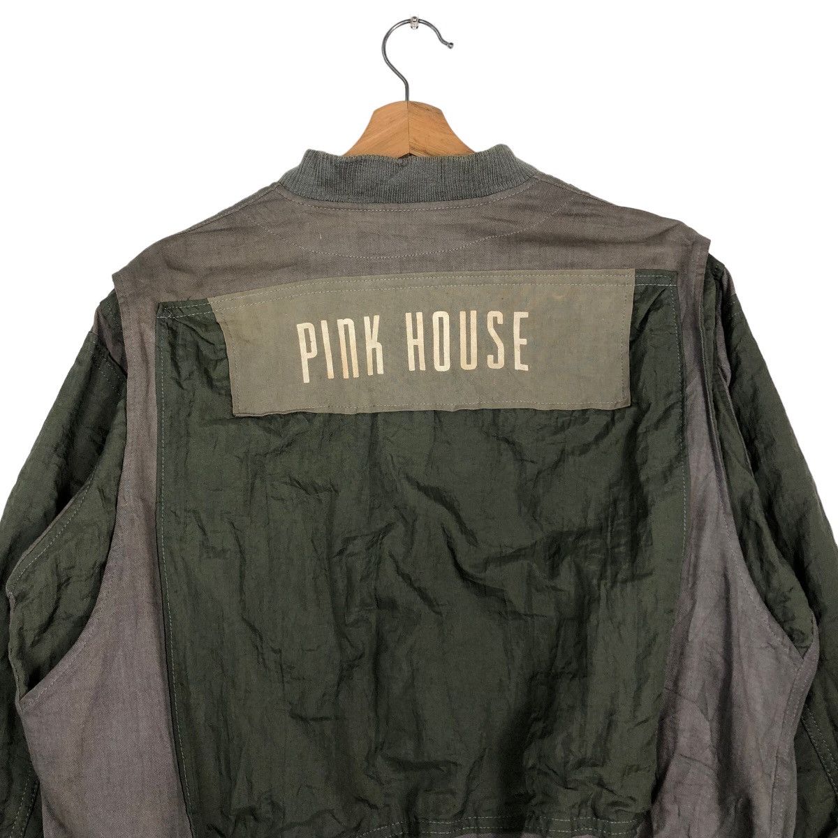 Issey Miyake 🔥Vintage 80’s Bomber Jacket Pink House Big Logo Japan Made Size US M / EU 48-50 / 2 - 9 Thumbnail