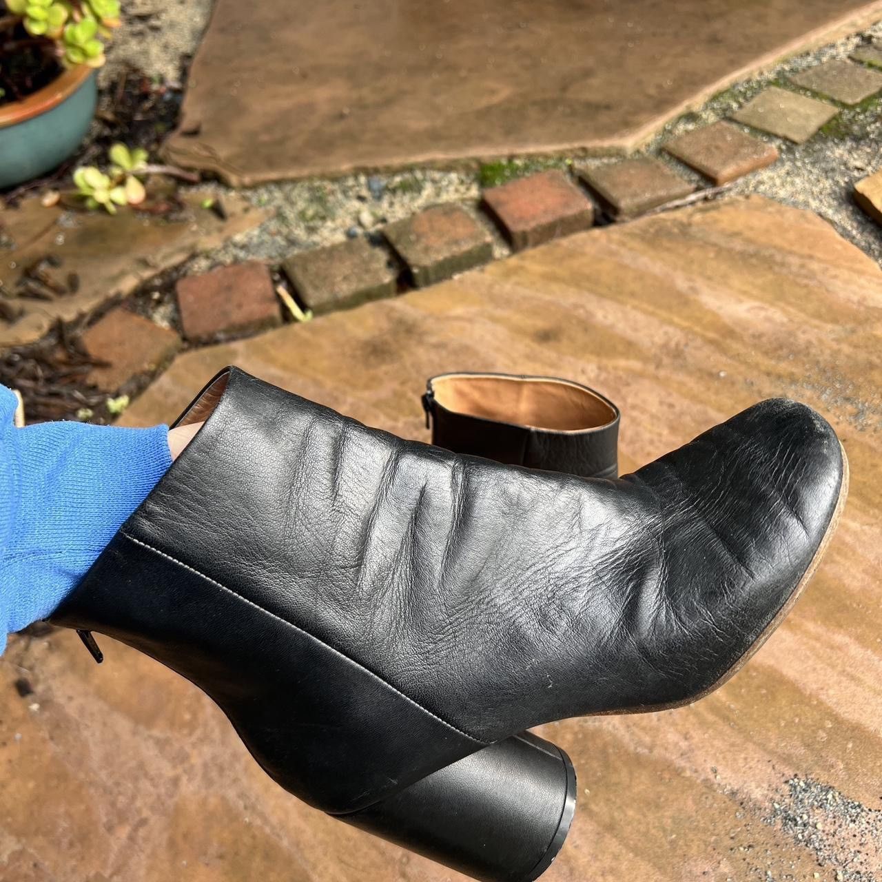 Maison Margiela Maison Margiela Black Leather Ankle Boots – Size 38 Size US 8 / IT 38 - 4 Thumbnail