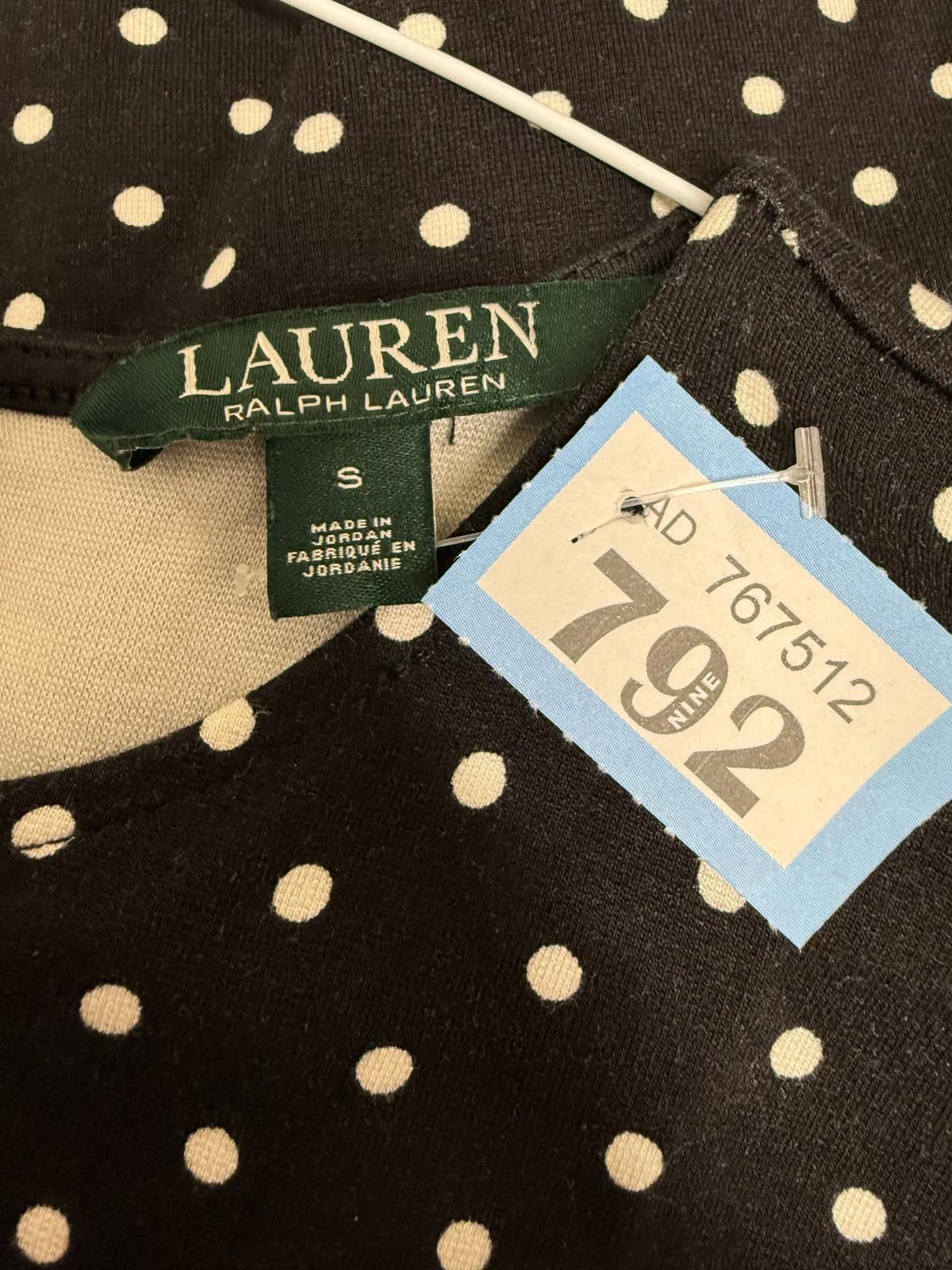Lauren Ralph Lauren Lauren Ralph Lauren Black and White Polka Dot Midi Dress Size S / US 4 / IT 40 - 4 Thumbnail