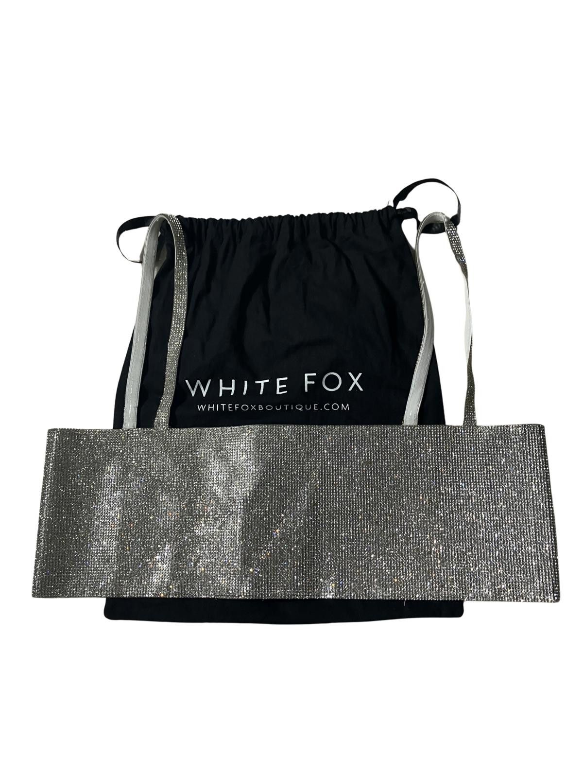 Other White Fox Rhinestone Crop Top XS/S Silver Party Size XS / US 0-2 / IT 36-38 - 3 Thumbnail