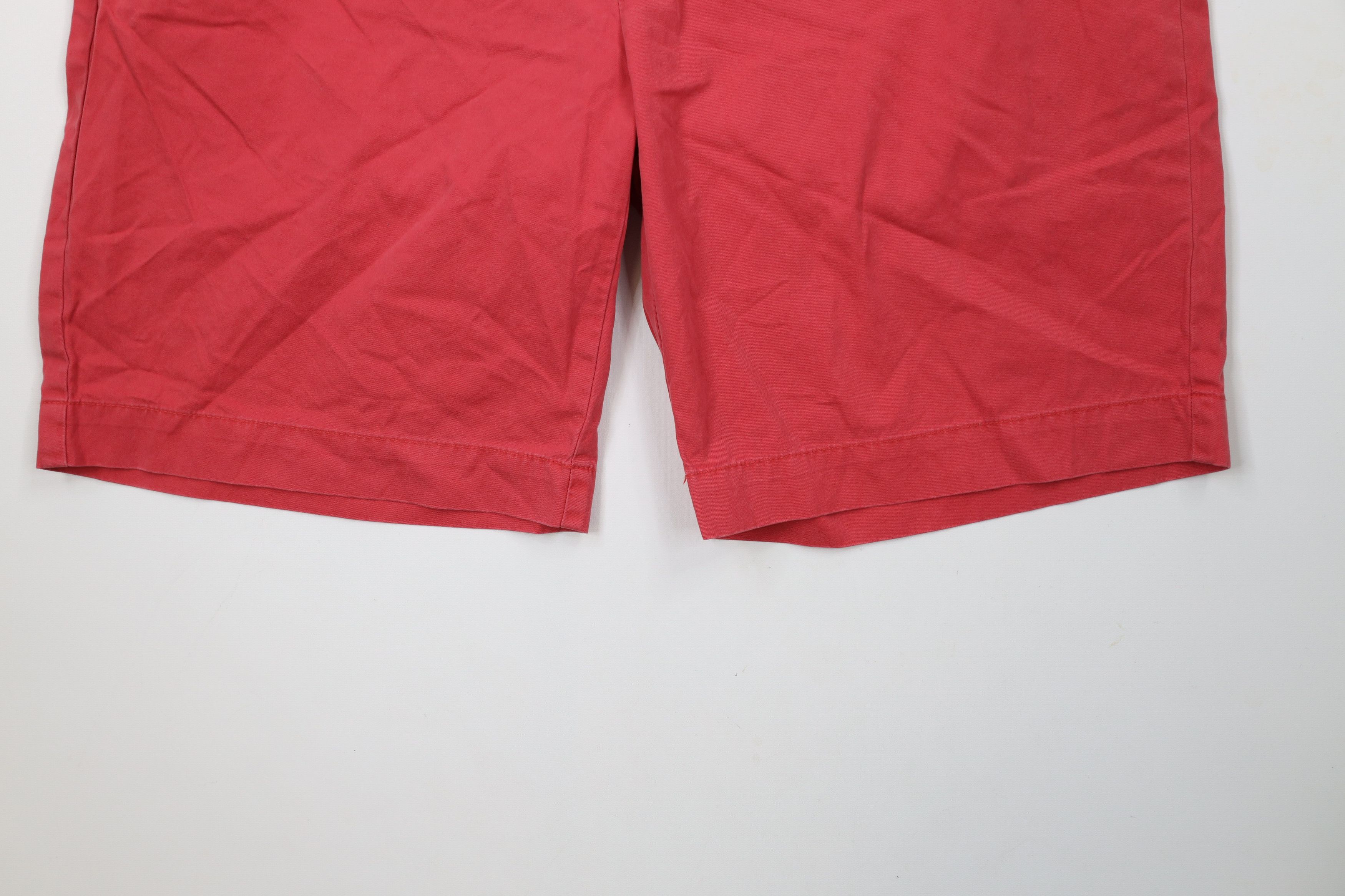 Ralph Lauren × Vintage Vintage 90s Ralph Lauren Above Knee Chino Shorts Red Cotton Size US 38 / EU 54 - 4 Thumbnail
