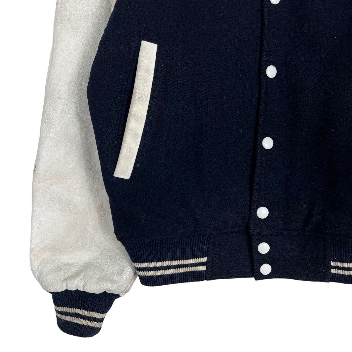 Japanese Brand 🔥 VINTAGE MAC BETH VARSITY BOMBER JACKET Size US L / EU 52-54 / 3 - 12 Thumbnail