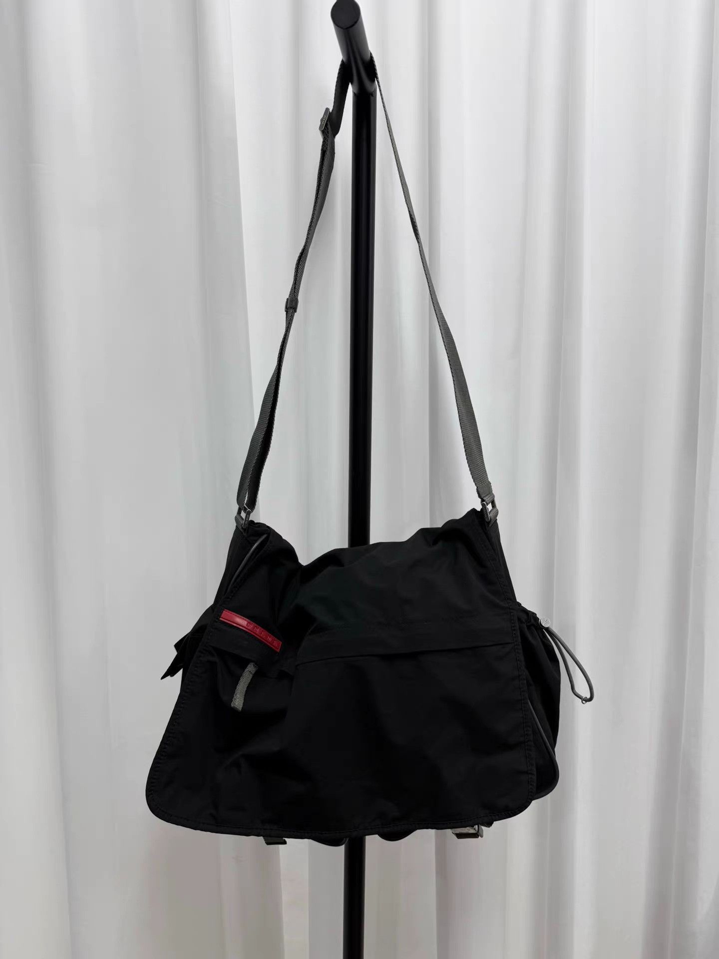 Prada × Vintage Prada Art.4 VA 056 Black/Red Logo Utility Fanny