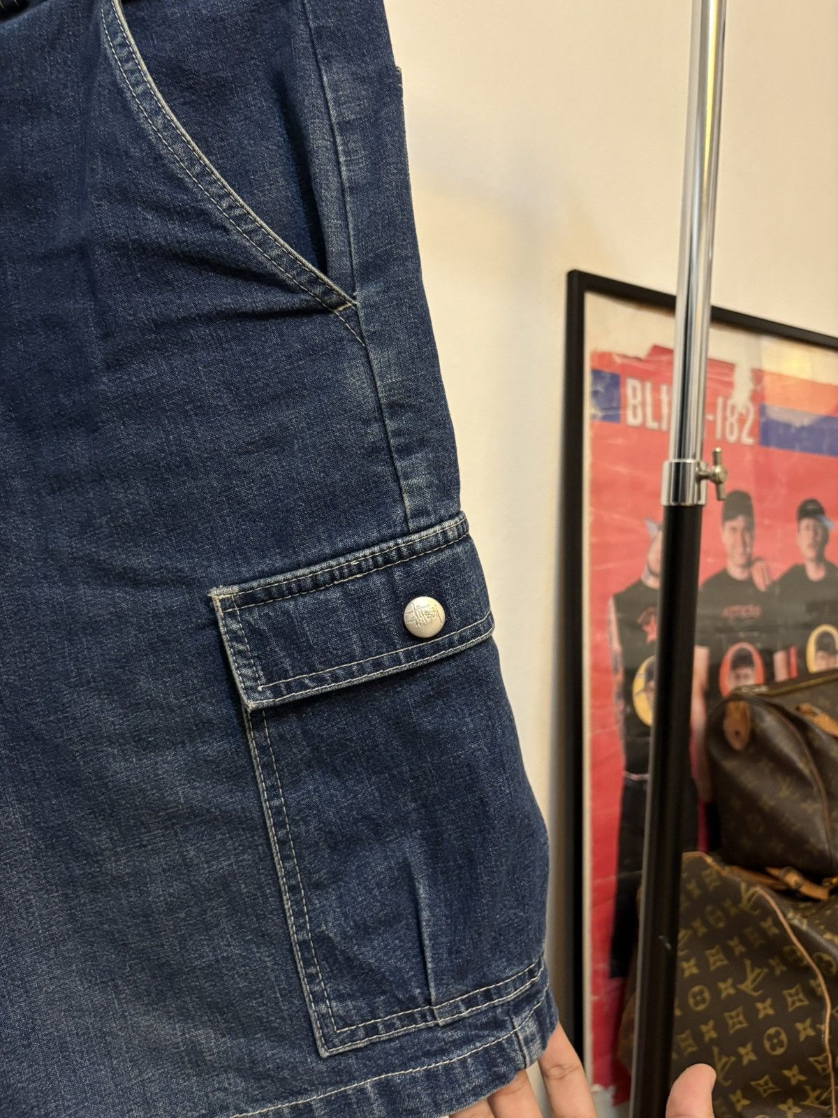 Other Vintage Stussy Short denim pant Size US 32 / EU 48 - 6 Thumbnail