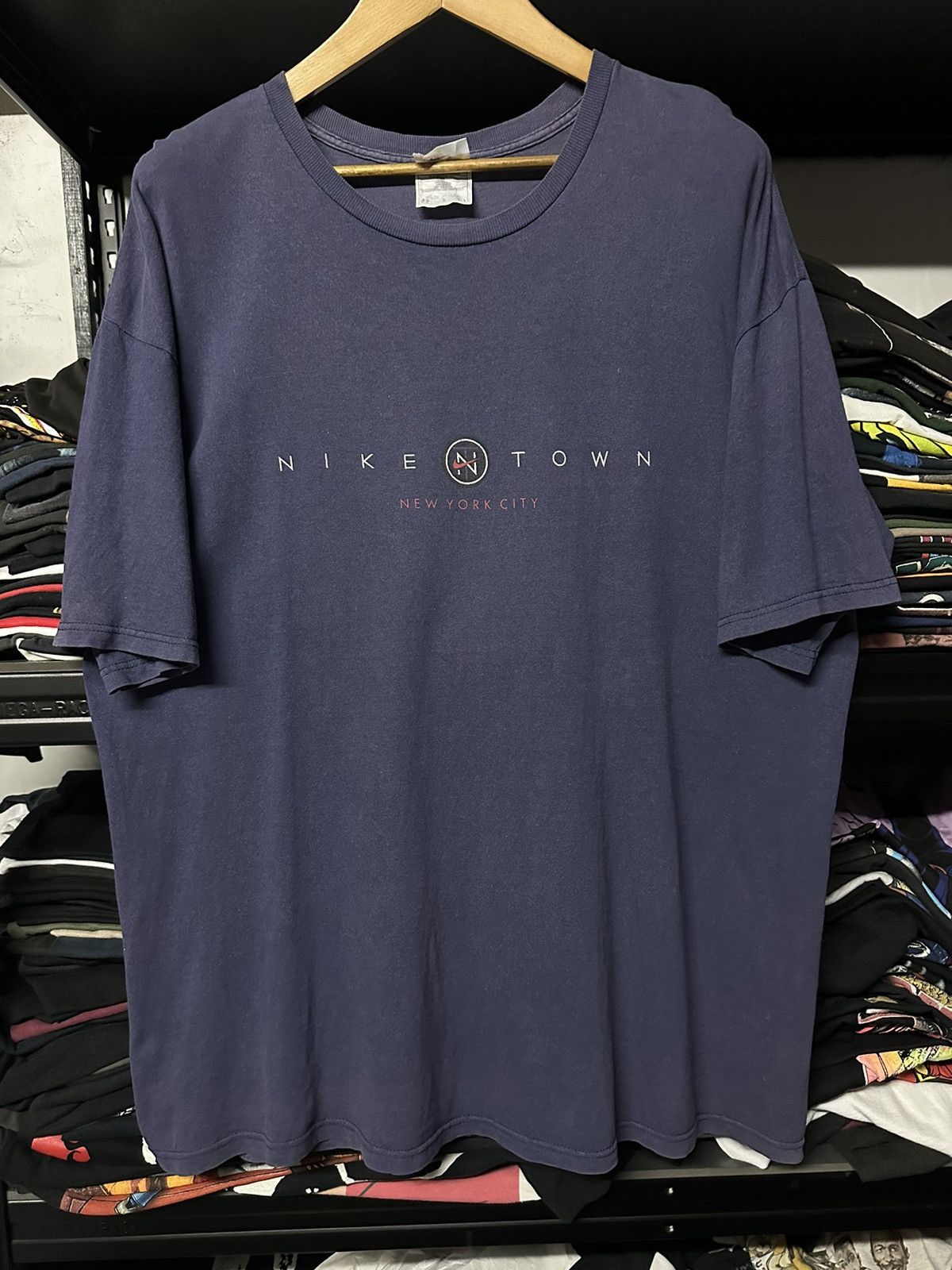 Vintage 90s Nike Town New York City Oversize Faded Tee