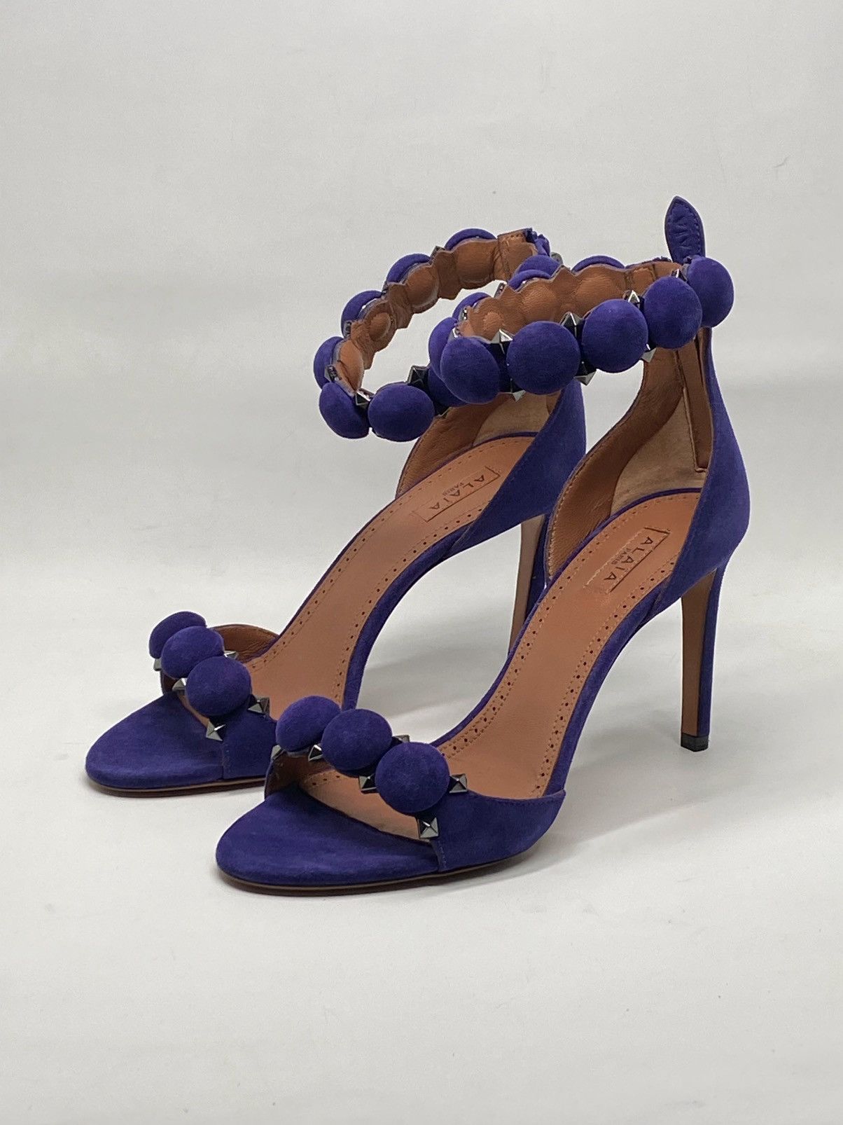 Alaia Alaia Bombe 90 Studded Suede Leather Sandals size 36.5 Size US 6.5 / IT 36.5 - 6 Thumbnail