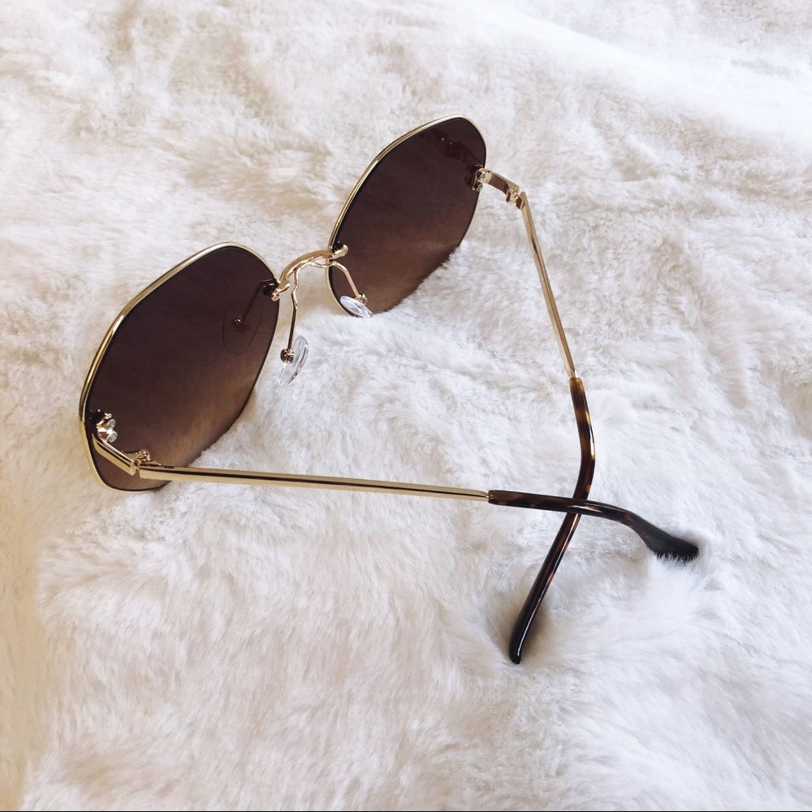 Other Ada Brown Round Geometric Fashion Sunglasses Size ONE SIZE - 6 Thumbnail