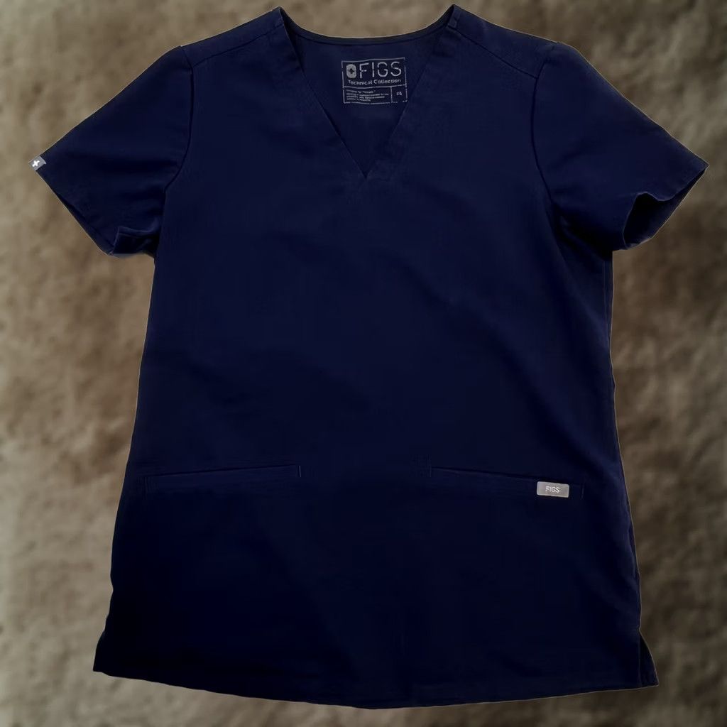 Vintage FIGS Casma Short Sleeve Scrub Top Blue Womens XS 3 Pocket FW1100 FW1100 1601 Size XS / US 0-2 / IT 36-38 - 1 Thumbnail