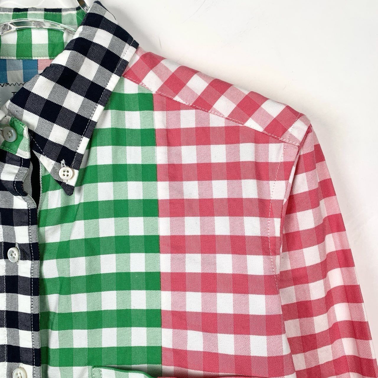 Thom Browne Thom Browne Colorblock Checkered Collar Cotton Long Sleeve S Size S / US 4 / IT 40 - 7 Thumbnail