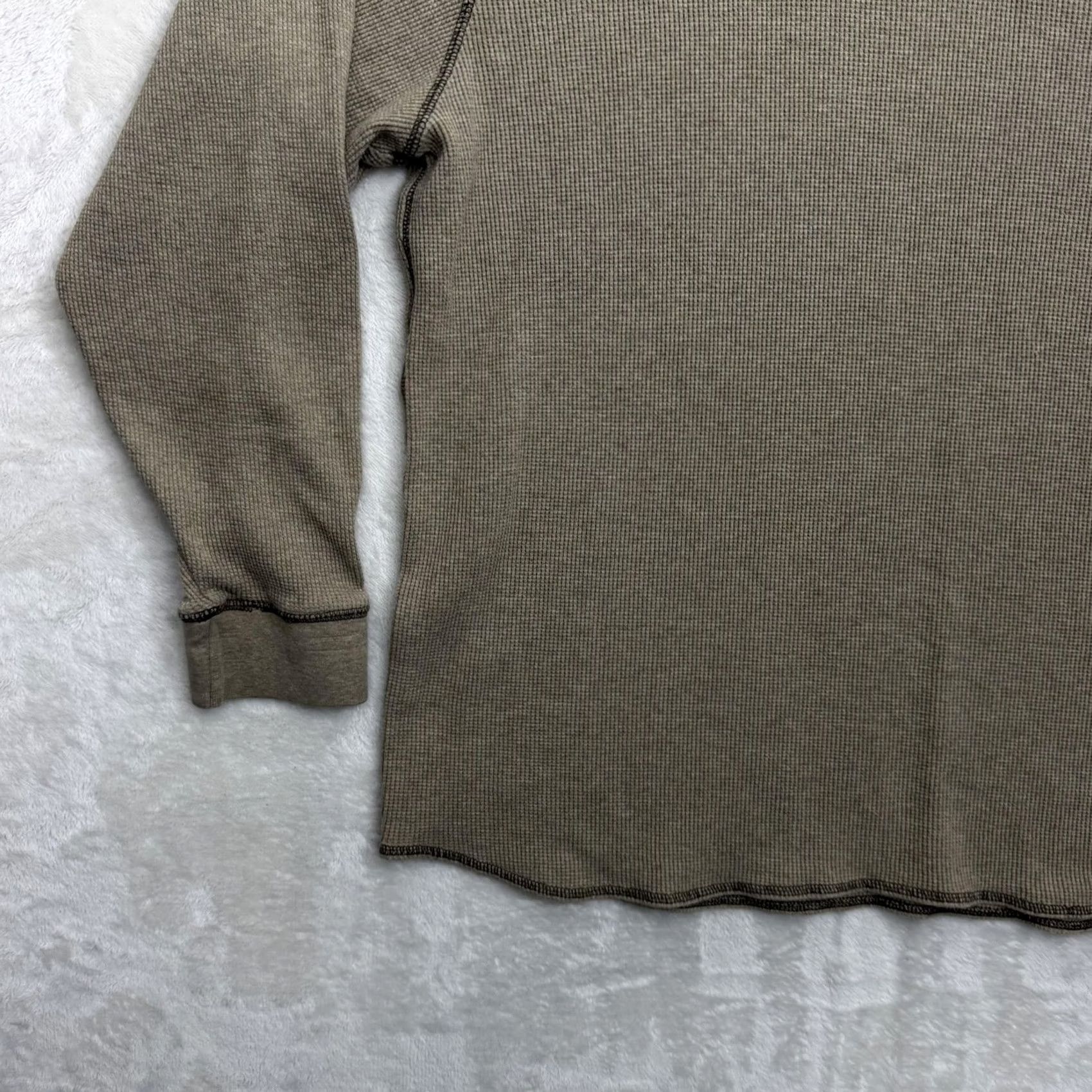 Roundtree & Yorke VINTAGE-roundtree yorke henley shirt mens XL beige thermal knit 100% cotton long sleeve pullover button casual winter shirts Mens Size US XL / EU 56 / 4 - 6 Thumbnail