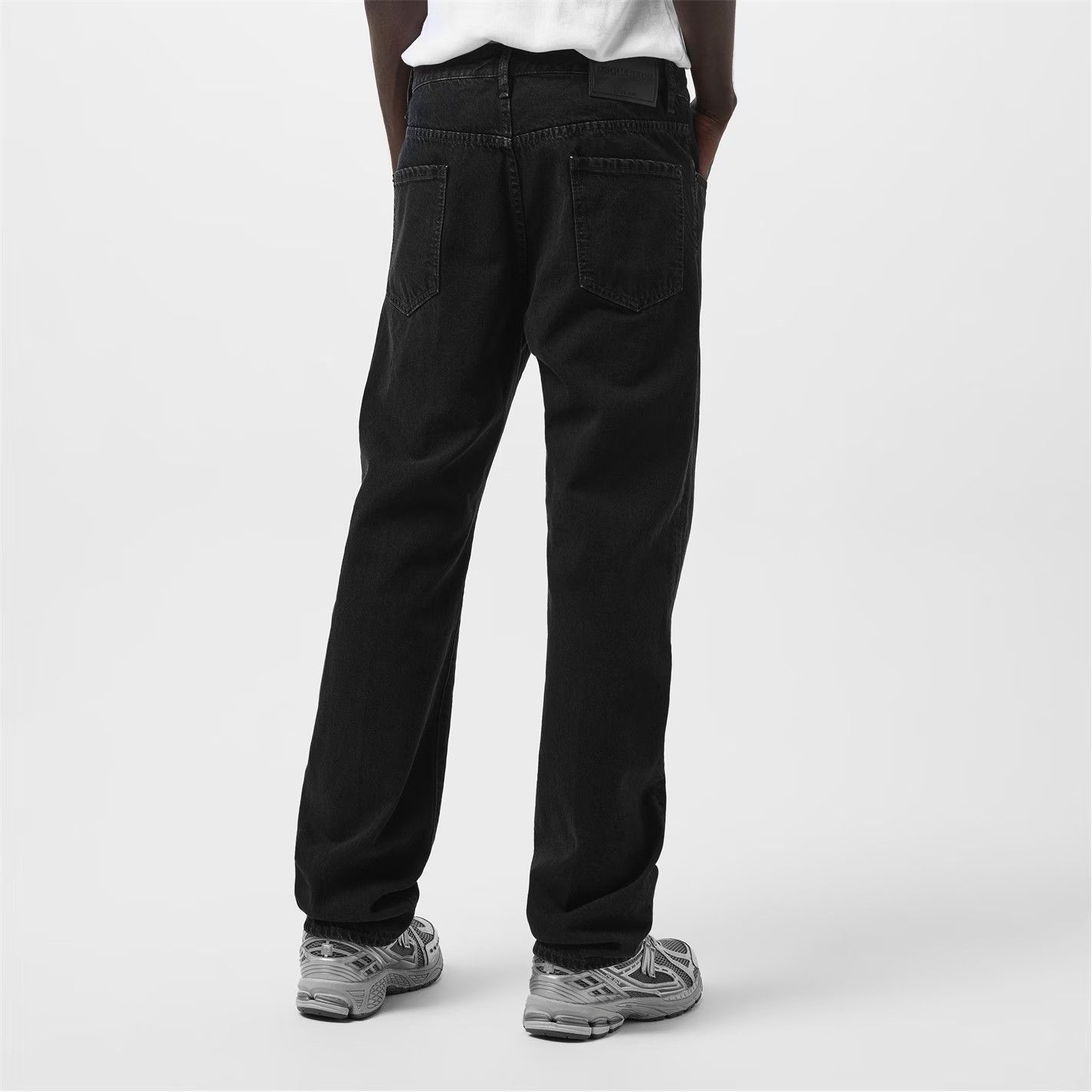 Dsquared2 o1g2r1mq0426 Relaxed Fit Wide Leg Jeans in Black Size US 34 / EU 50 - 4 Thumbnail
