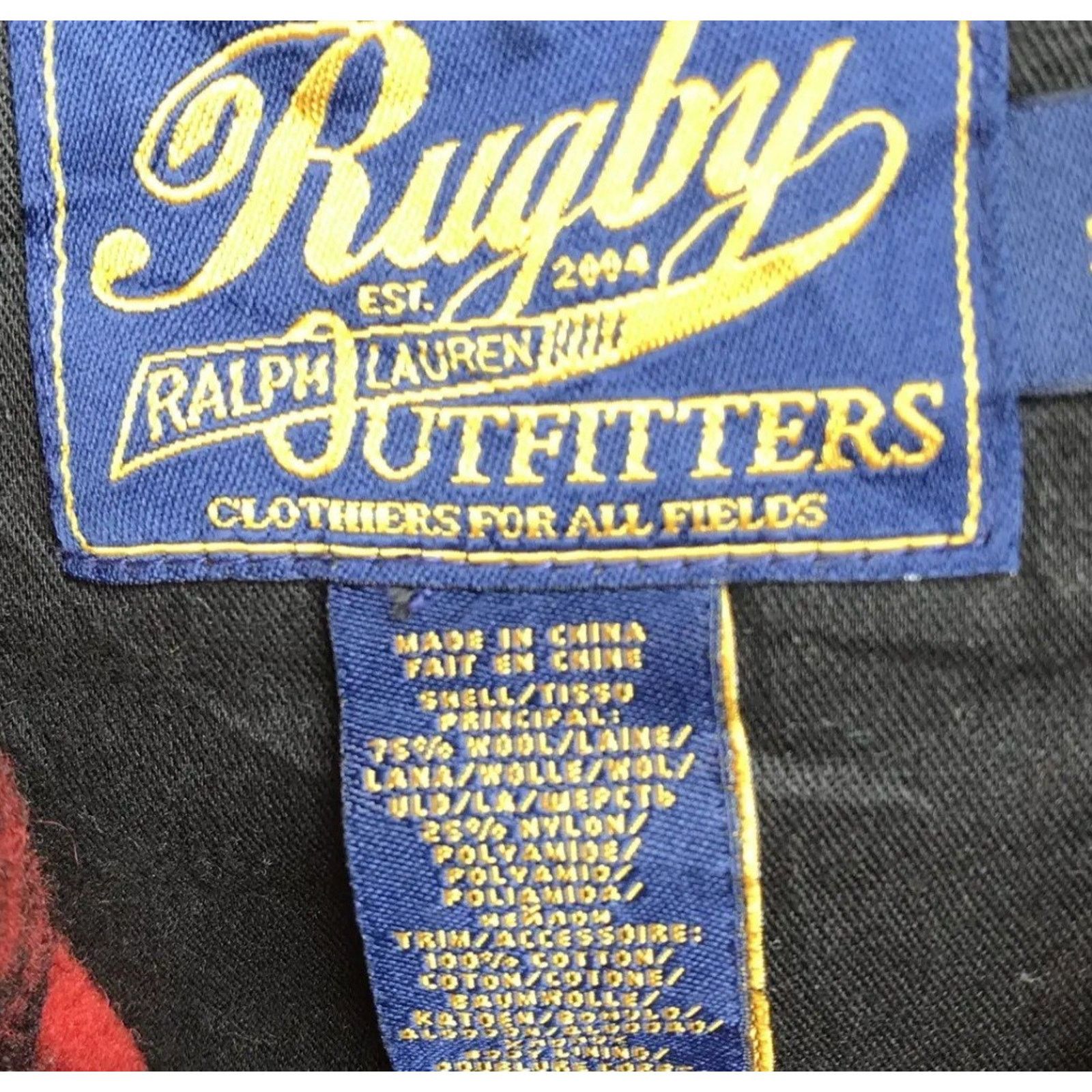 Polo Ralph Lauren Polo Ralph Lauren Rugby Check Tartan Plaid Wool leather Size US XS / EU 42 / 0 - 10 Thumbnail