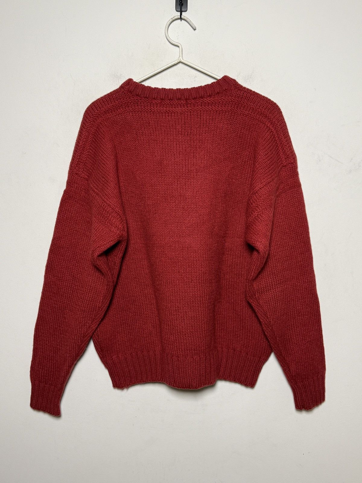 Giorgio Armani Armani 80s Chunky red cable-knit sweater Size US M / EU 48-50 / 2 - 8 Thumbnail