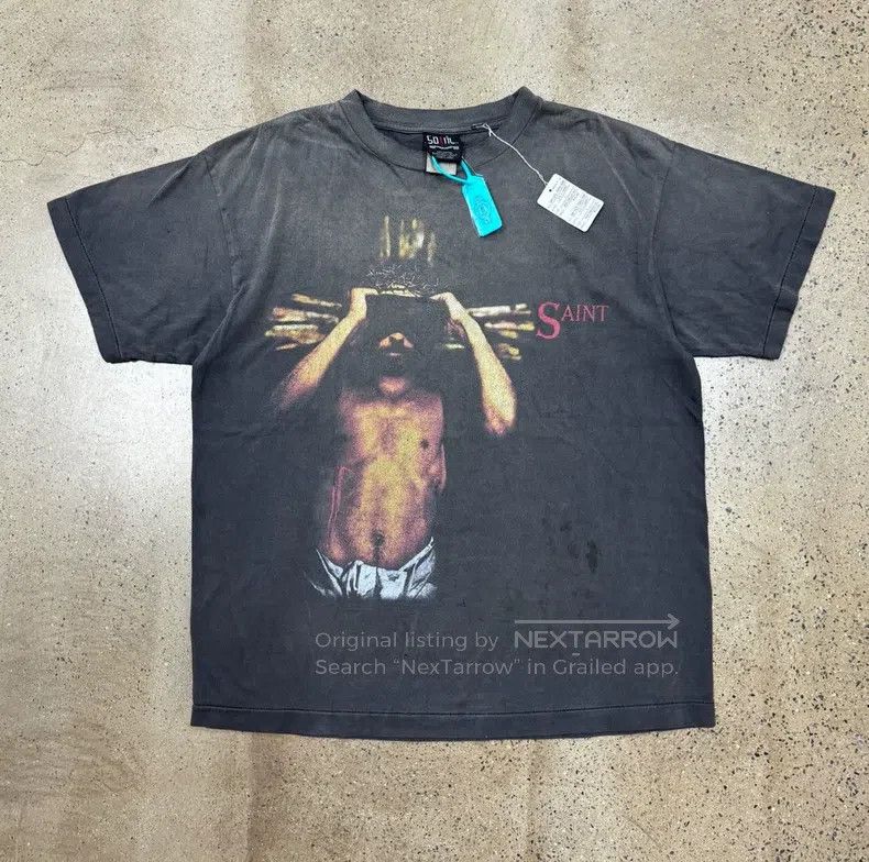 Saint Michael Saint Michael Black printed short sleeves Size US L / EU 52-54 / 3 - 1 Thumbnail