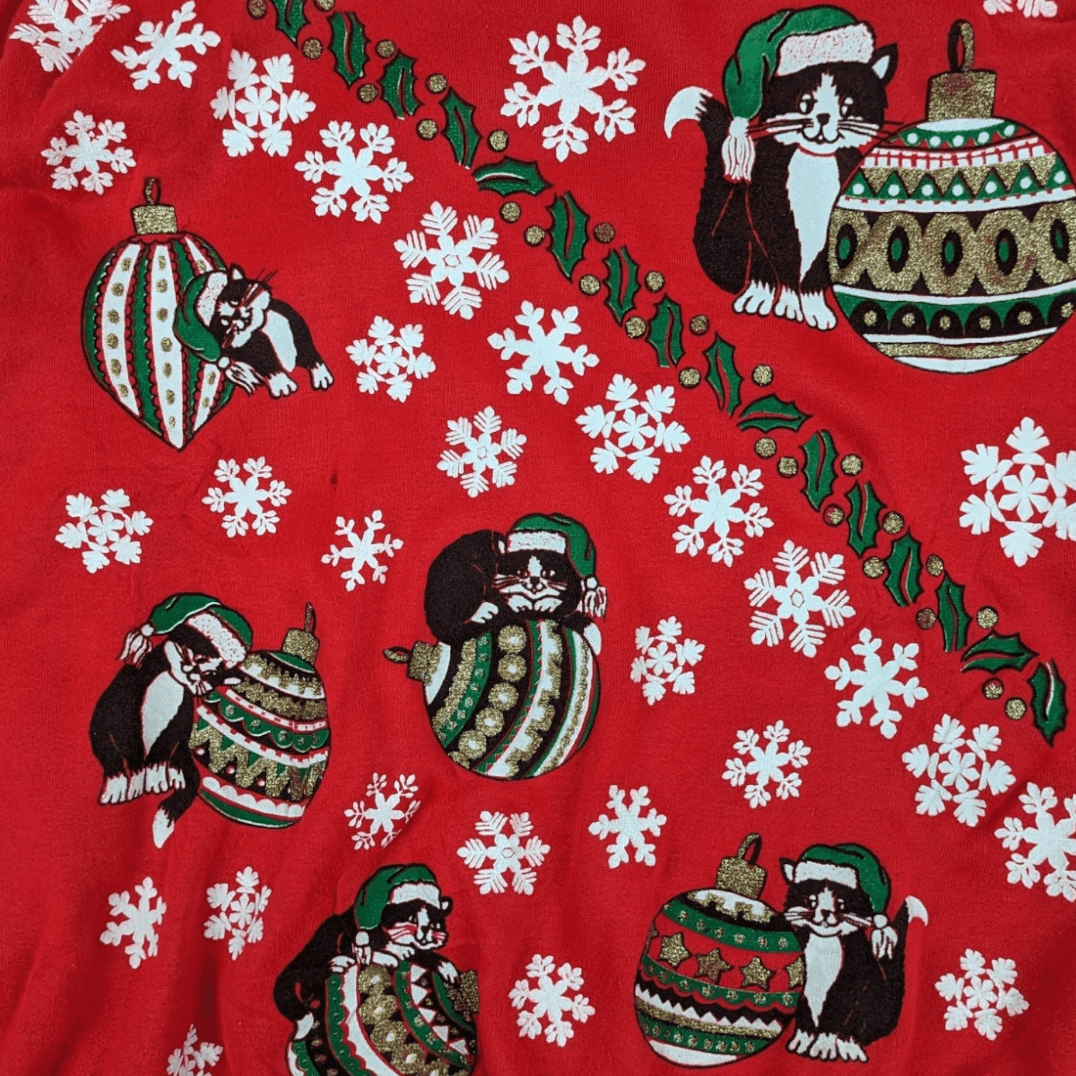 Vintage Vintage 90's NUT CRACKER Cat Full Print Christmas Jumper Size XXL / US 16-18 / IT 52-54 - 5 Thumbnail