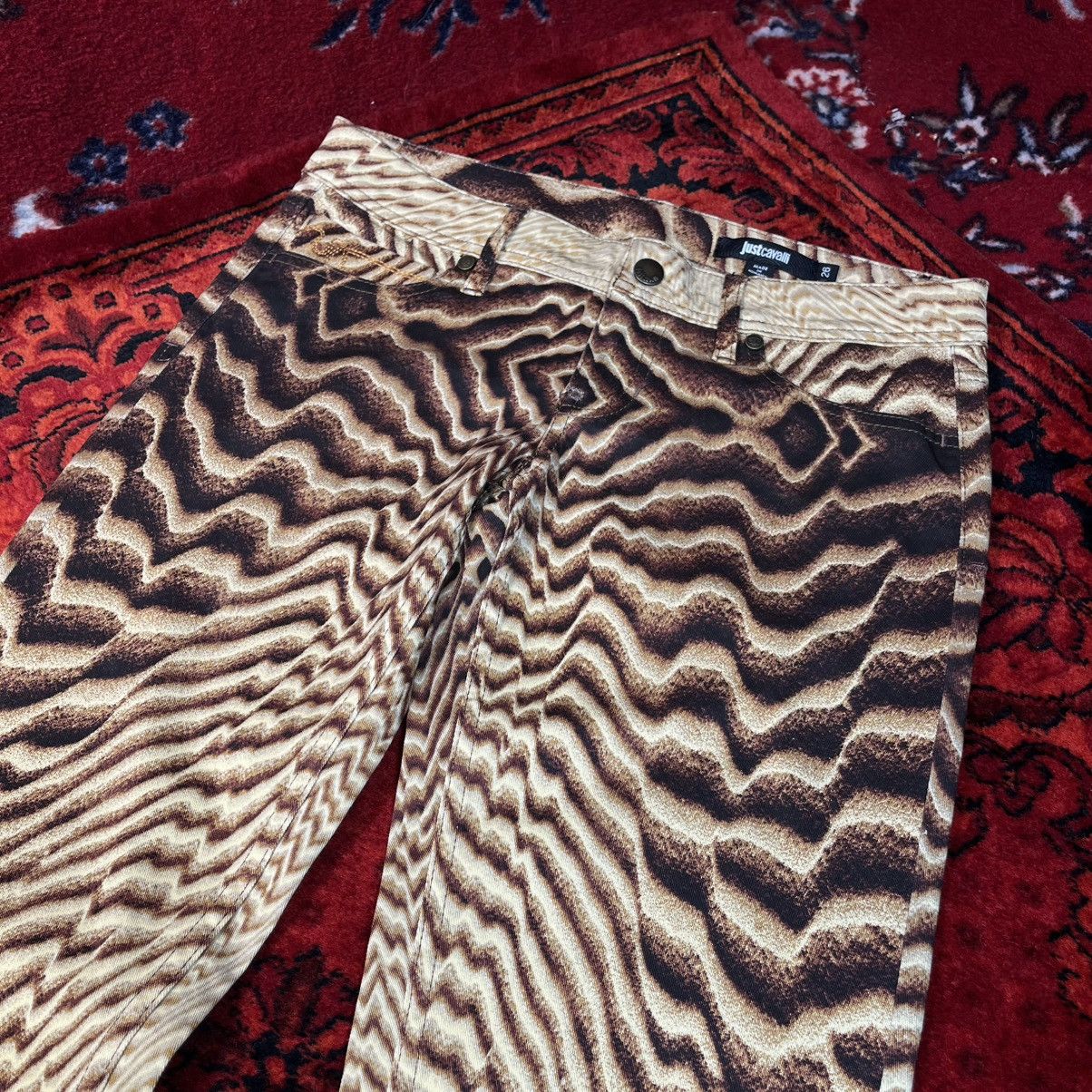 Roberto Cavalli Vintage Y2K Just Cavalli AllOver Optical Animal Print Pants Size 26" / US 2 / IT 38 - 3 Thumbnail